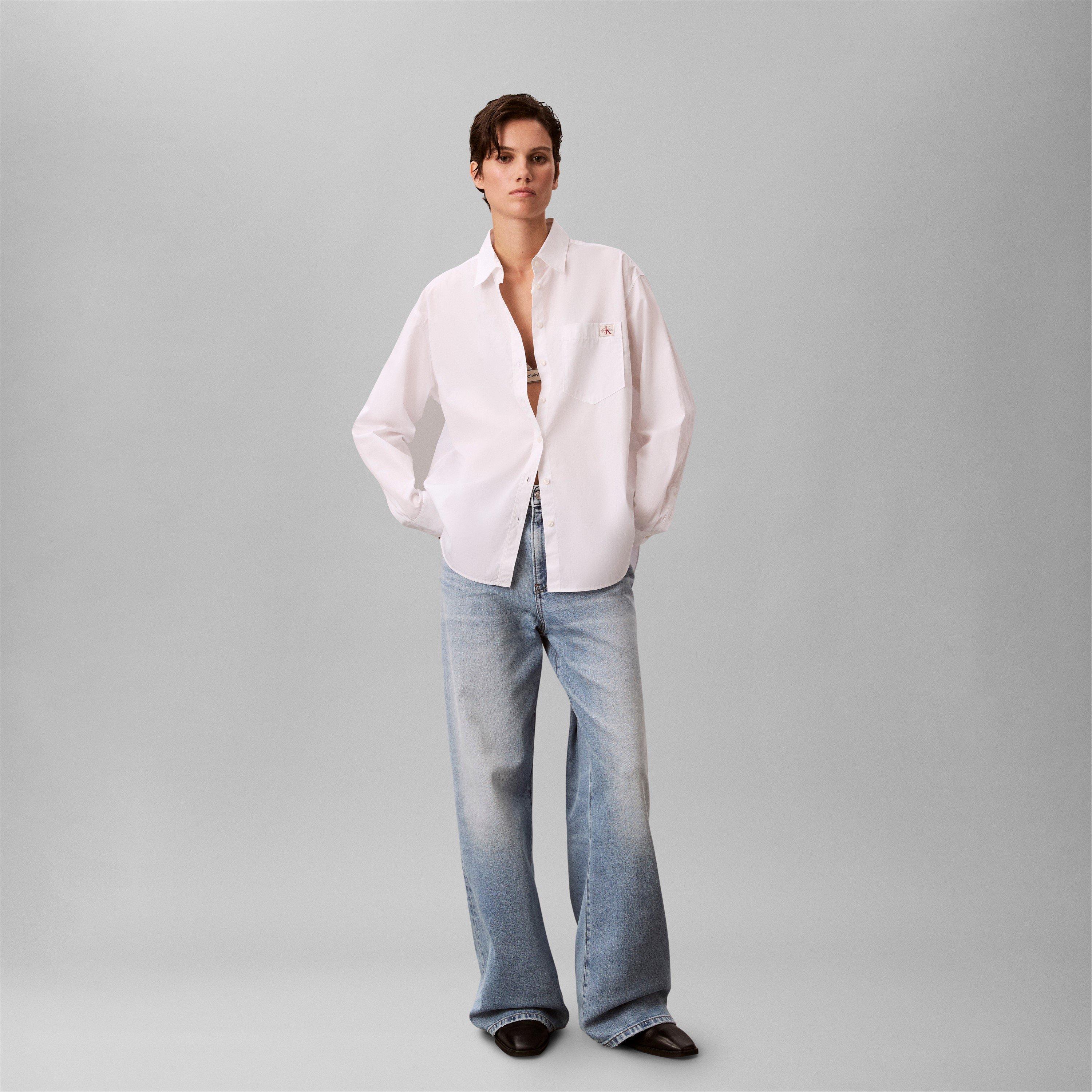 Brilliant White - Calvin Klein Jeans - CKJ Relaxed Shirt Ld63 - 6