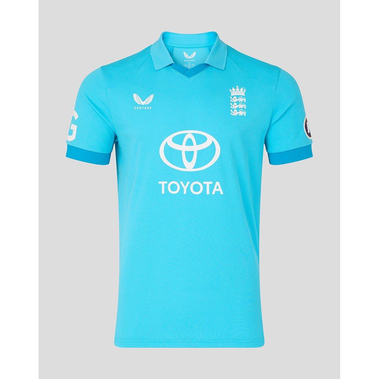 Castore Men's 26/27 England Cricket Odi Shirt - Atoll/Danube - XL