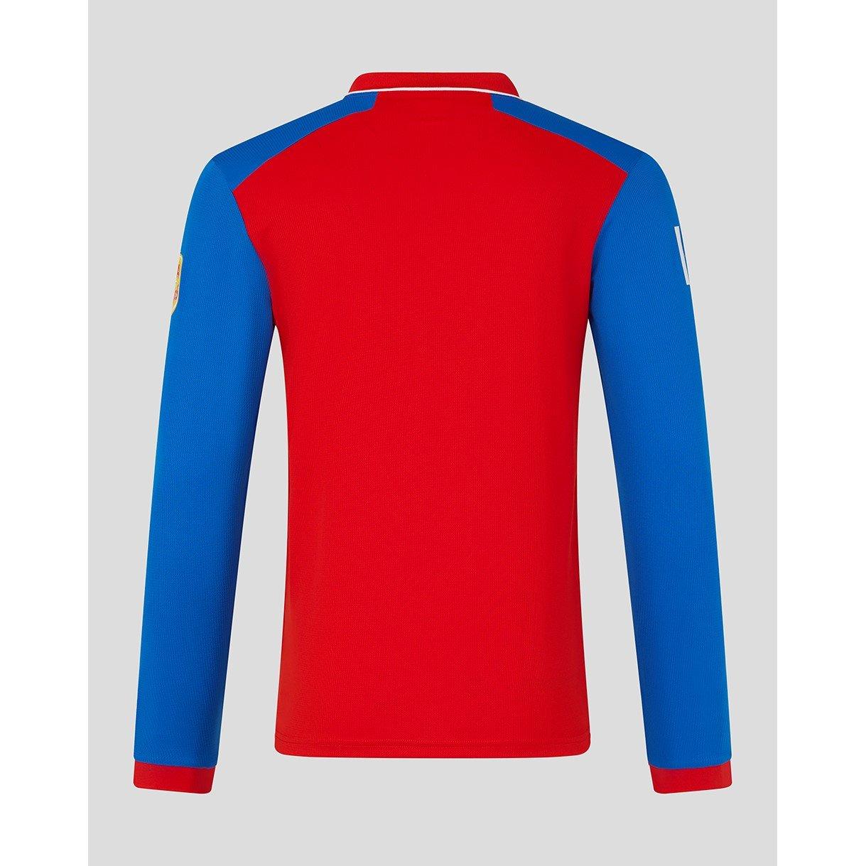 FryRed/PrnBlue - Castore - Mens 26/27 England Cricket T20 Long Sleeve Shirt - 2