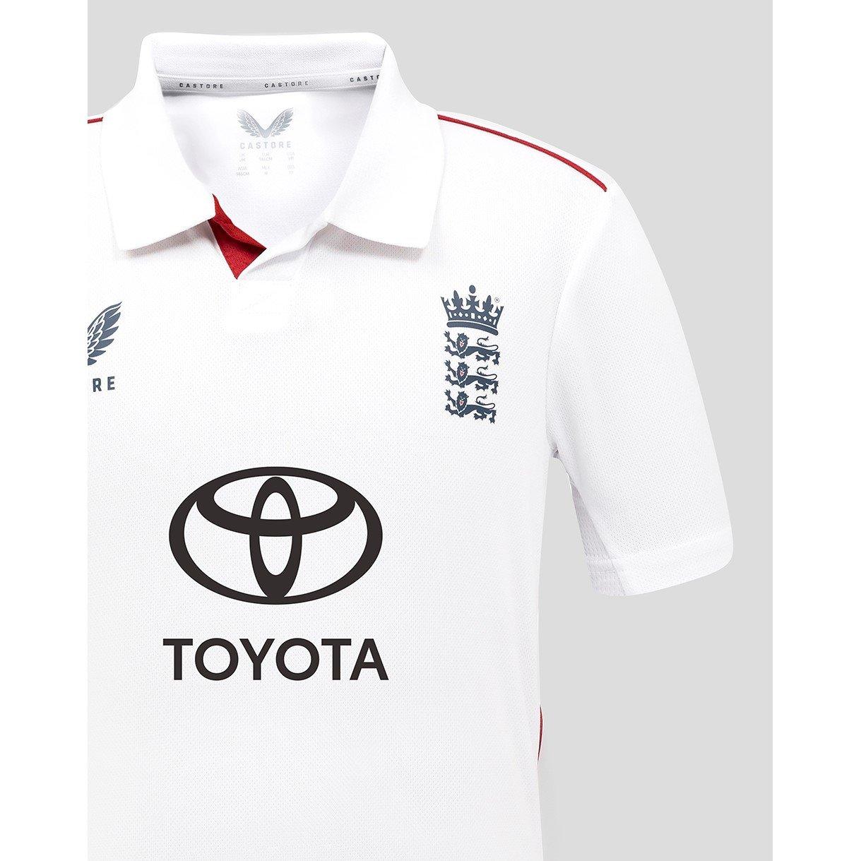 Blanc - Castore - Unisex Kids 26/27 England Cricket Test Shirt - 5
