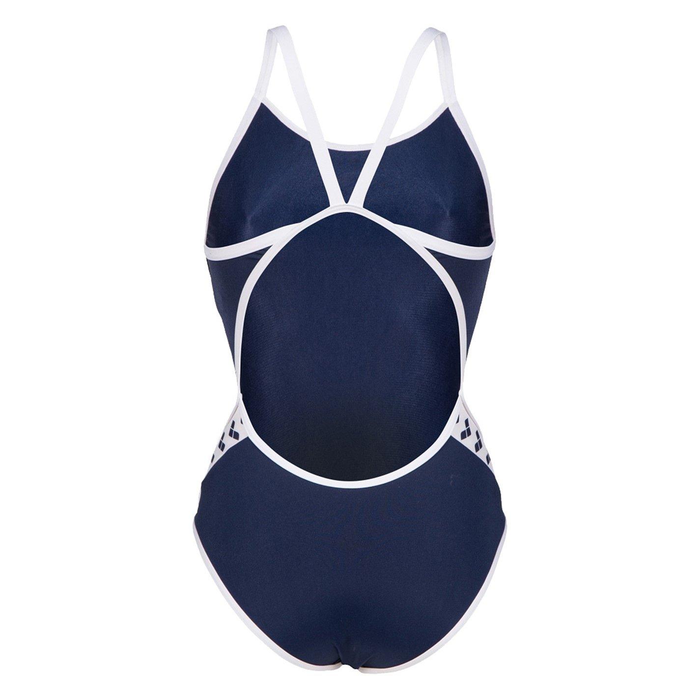 Navy/White - Arena - Icons Solid Super Fly Back Swimsuit - 2