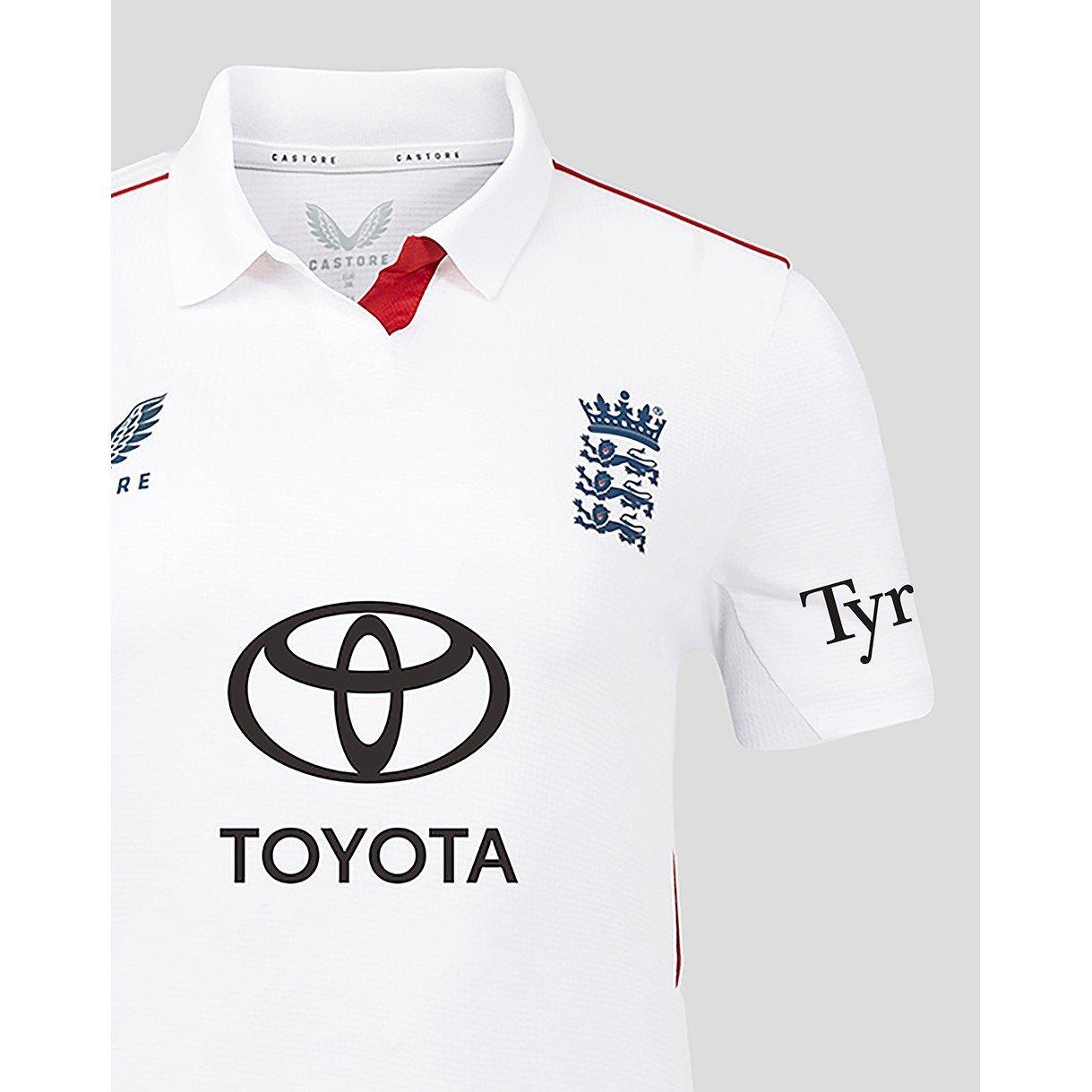 Blanc - Castore - Womens 26/27 England Cricket Test Shirt - 5