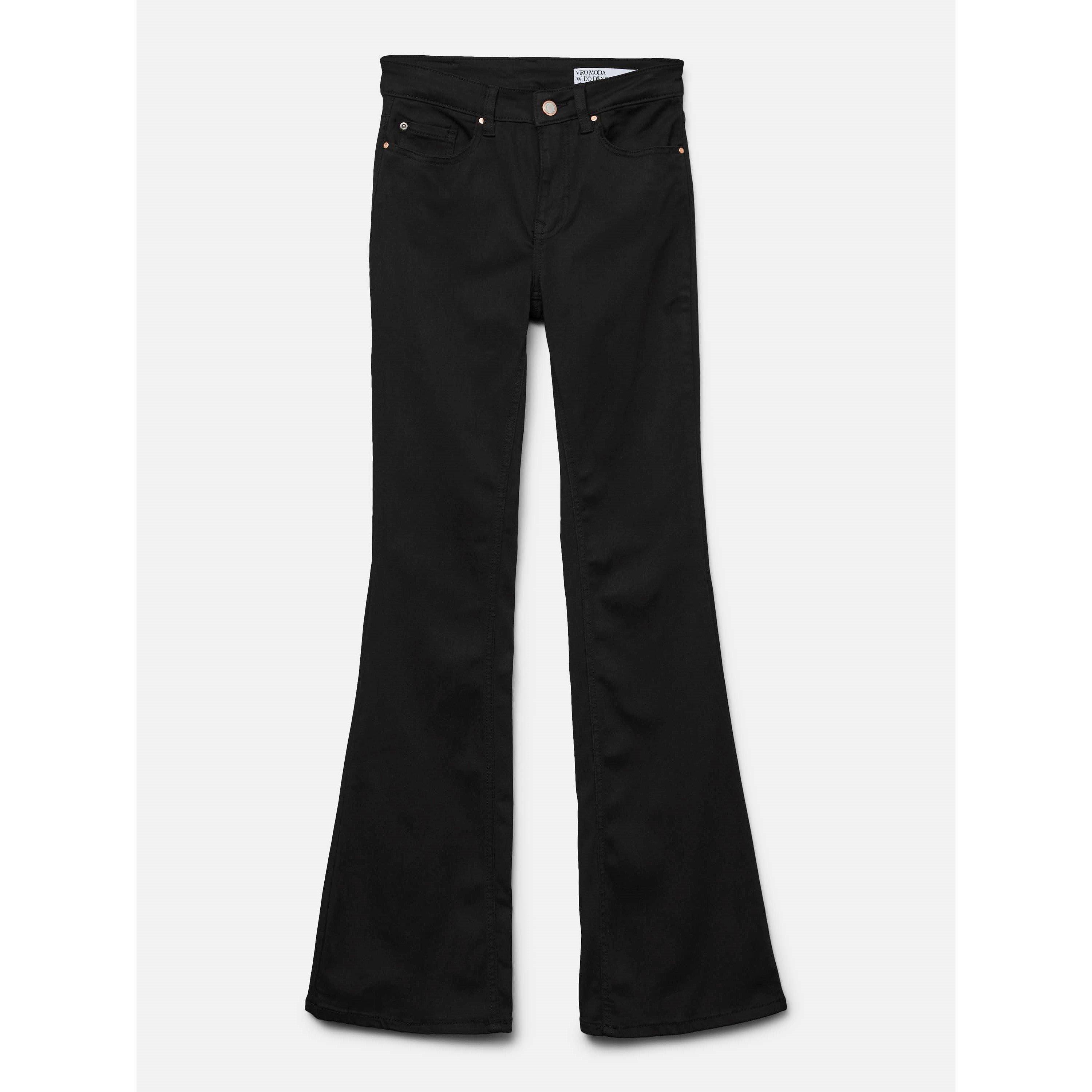 Vero Moda Women's Li140 Flared Bootcut Jeans - Black - XS L32