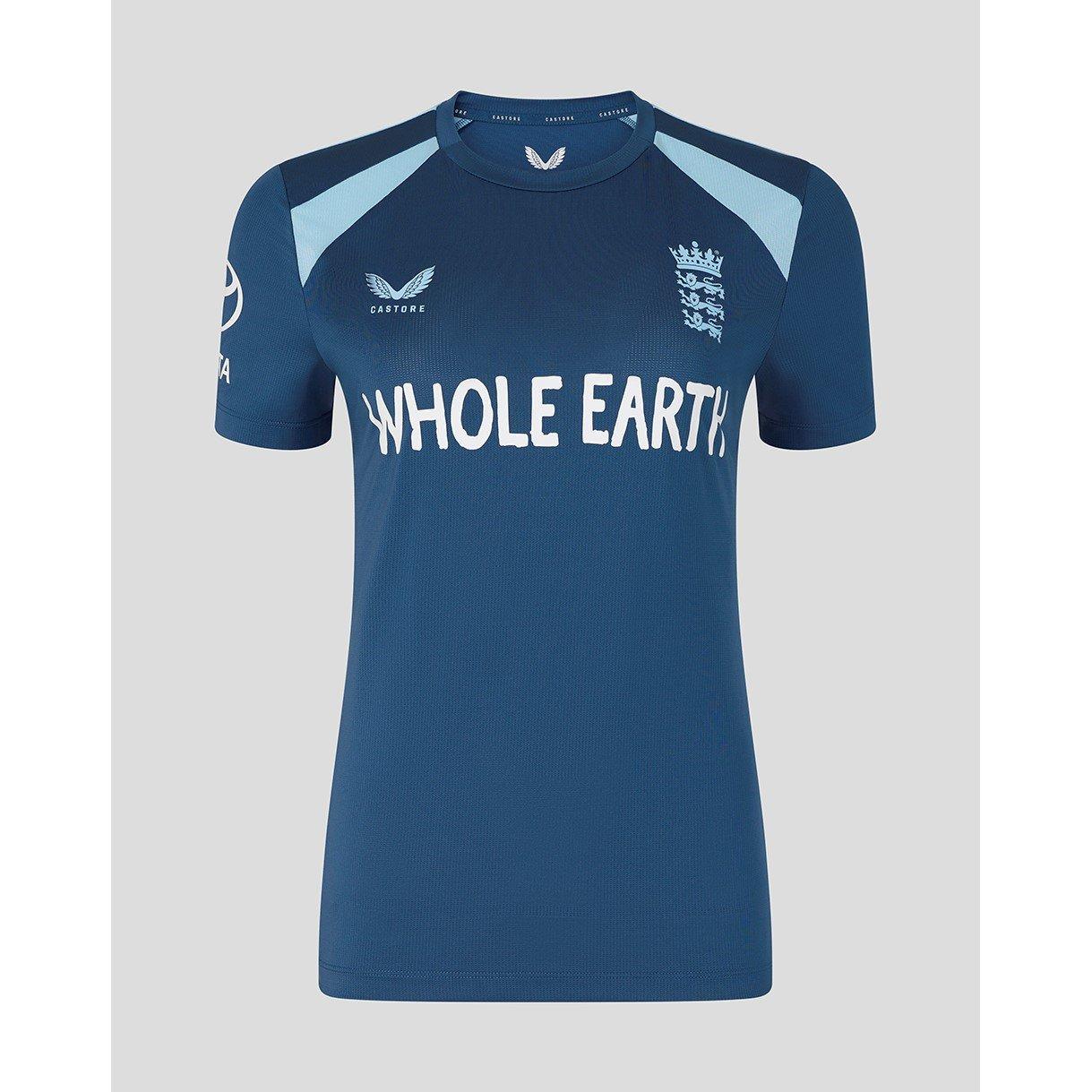 Ensign/AiryBlue - Castore - Womens 26/27 England Cricket Short Sleeve Performance T-Shirt - 1