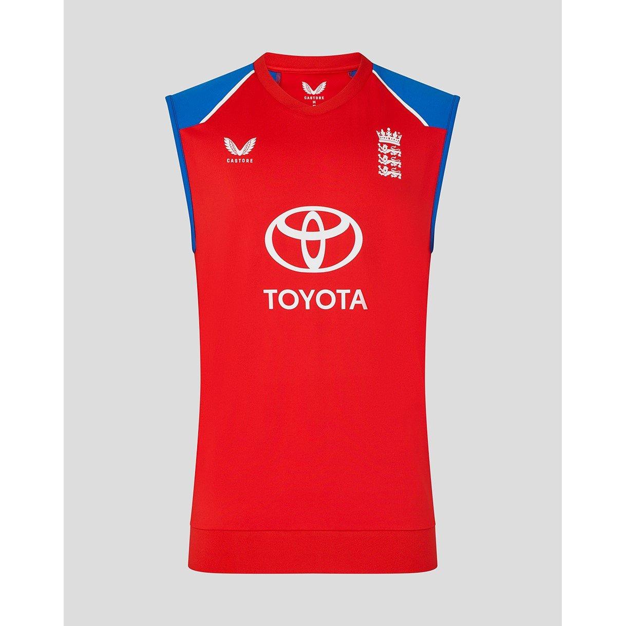 Castore Men's 26/27 England Cricket T20 Vest - Fryred/Prnblue - XL