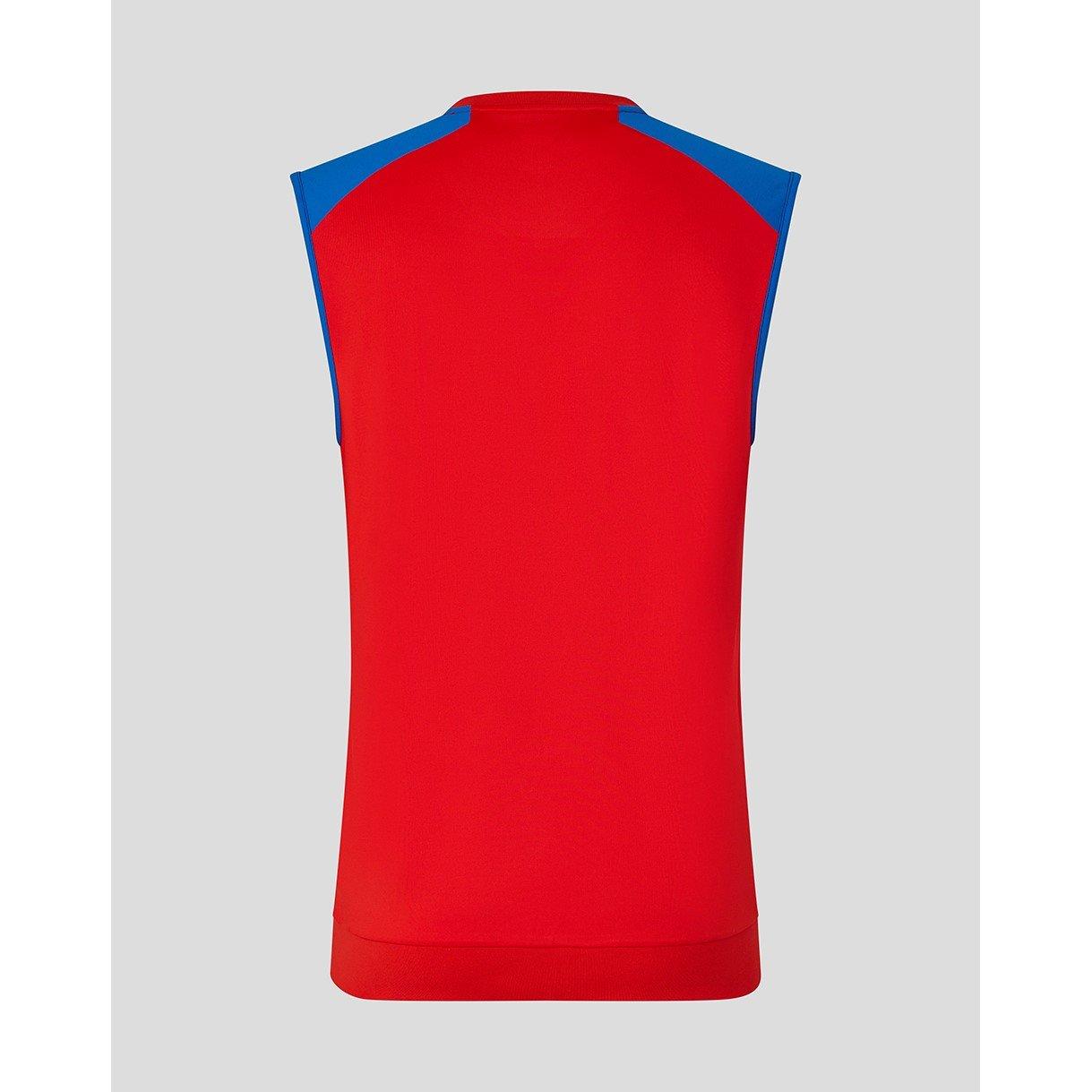 FryRed/PrnBlue - Castore - Mens 26/27 England Cricket T20 Vest - 2