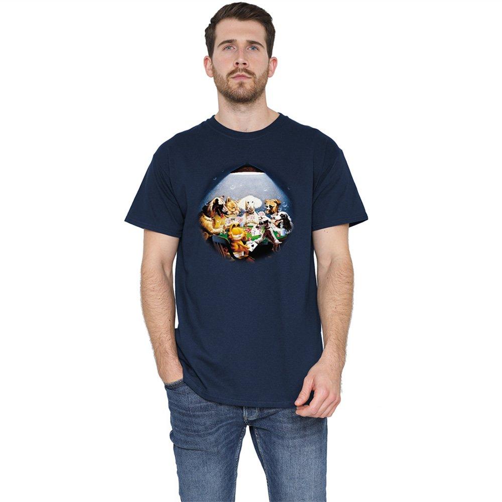 Navy - Garfield - Garfield Playing With The Big Dogs T Shirt Navy - 1