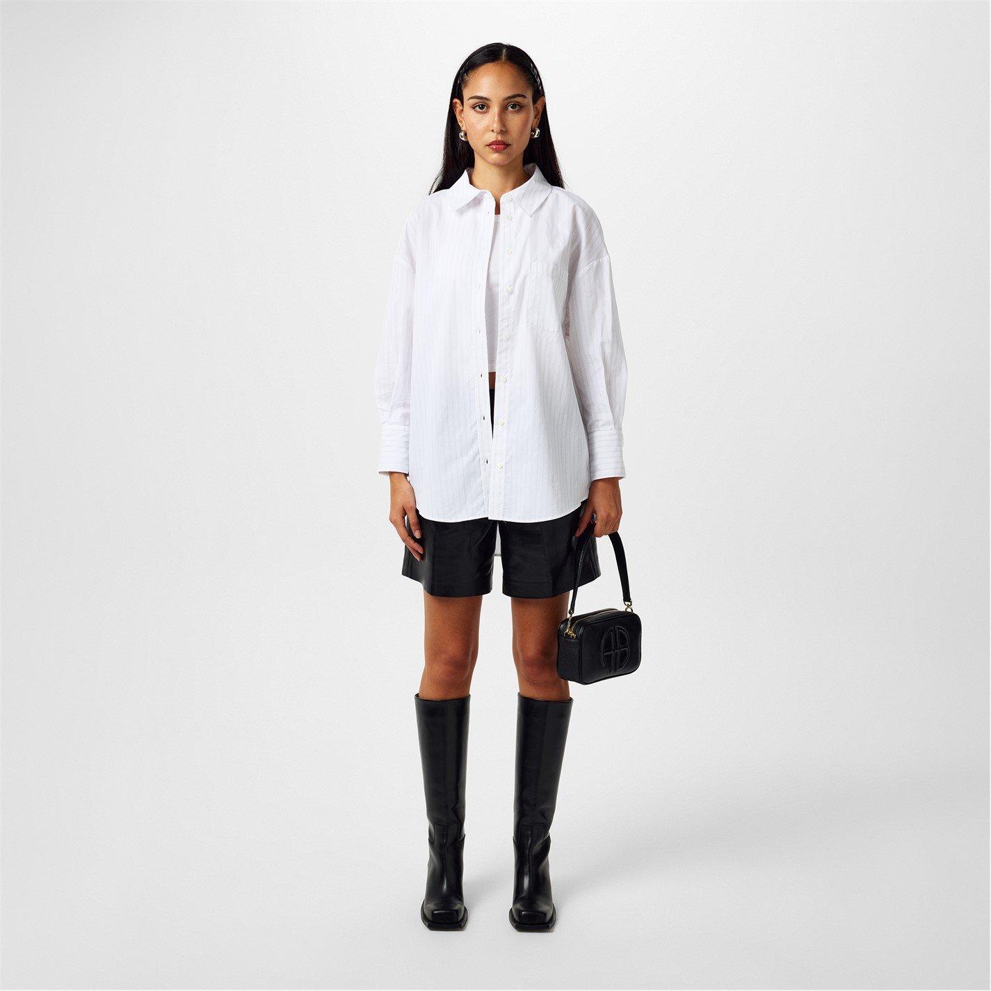 Black - Anine Bing - Carmen Leather Shorts - 5