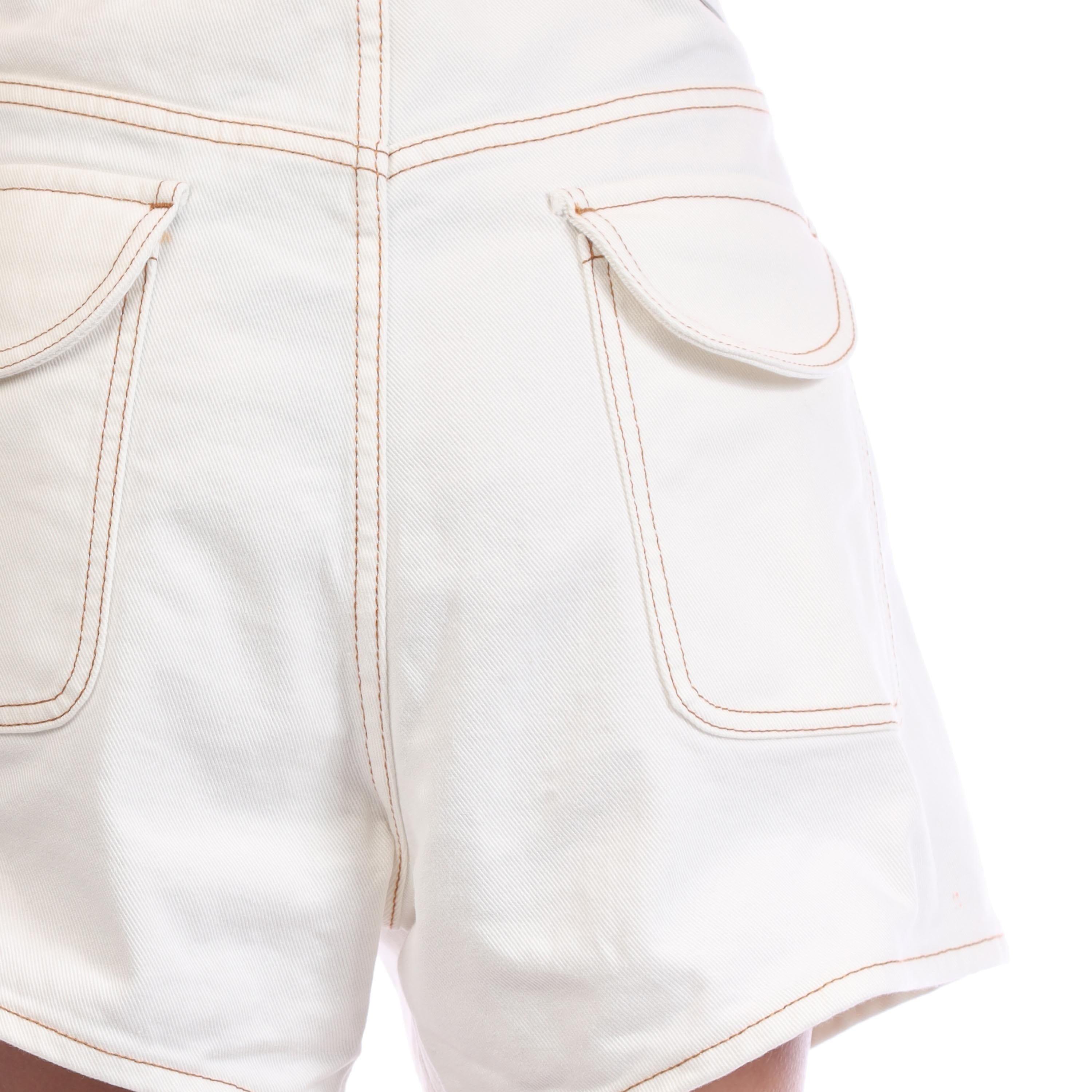White - Off White - Denim Shorts - 3