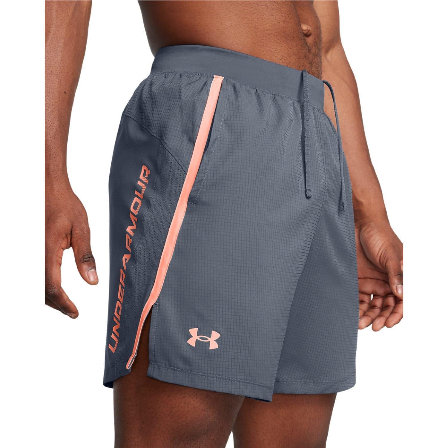 Grey - Under Armour - Launch Texture Shorts - 3