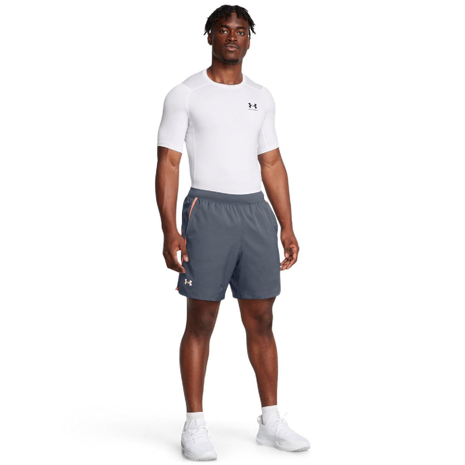 Grey - Under Armour - Launch Texture Shorts - 4