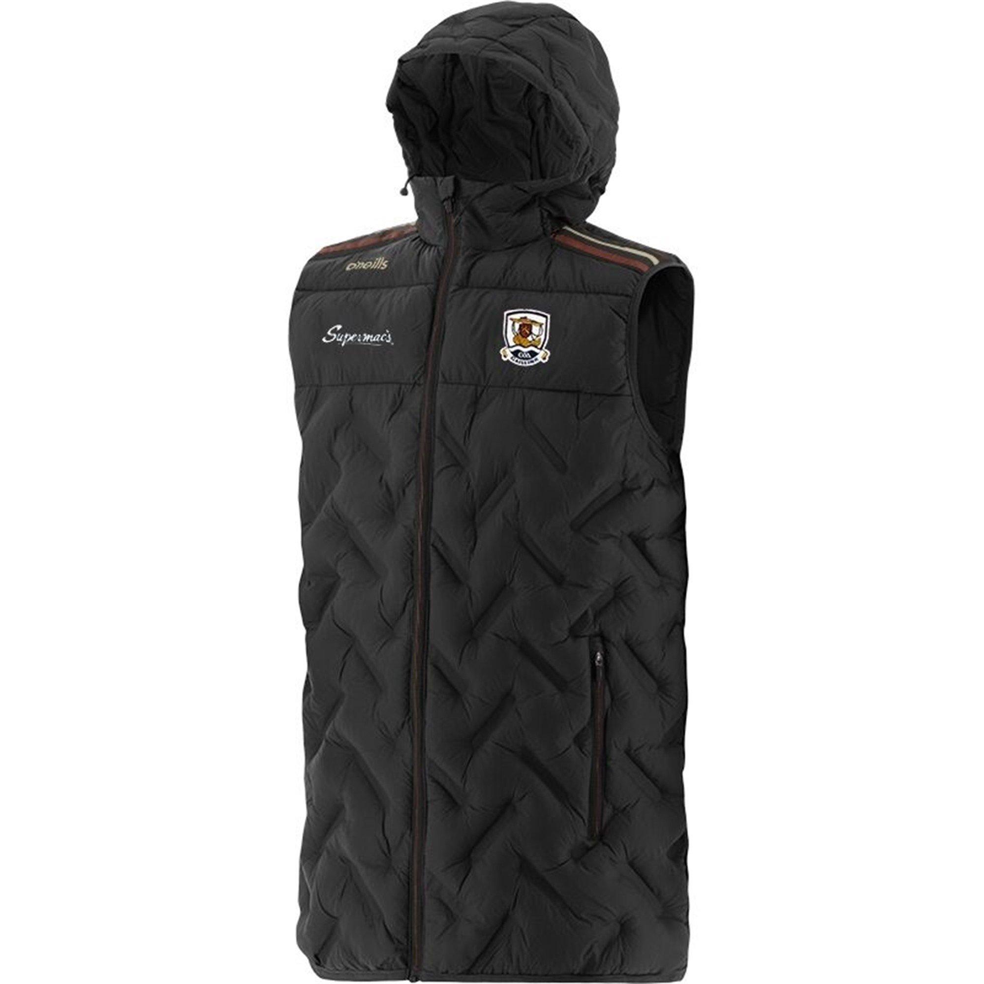 Blk/Tomato/Sand - ONeills - Men's Weston Galway Hooded Zip Collar Gilet - 1