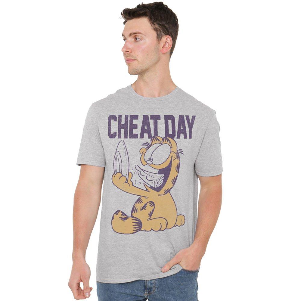 Grey - Garfield - Garfield Cheat Day T Shirt Athletic Heather - 1