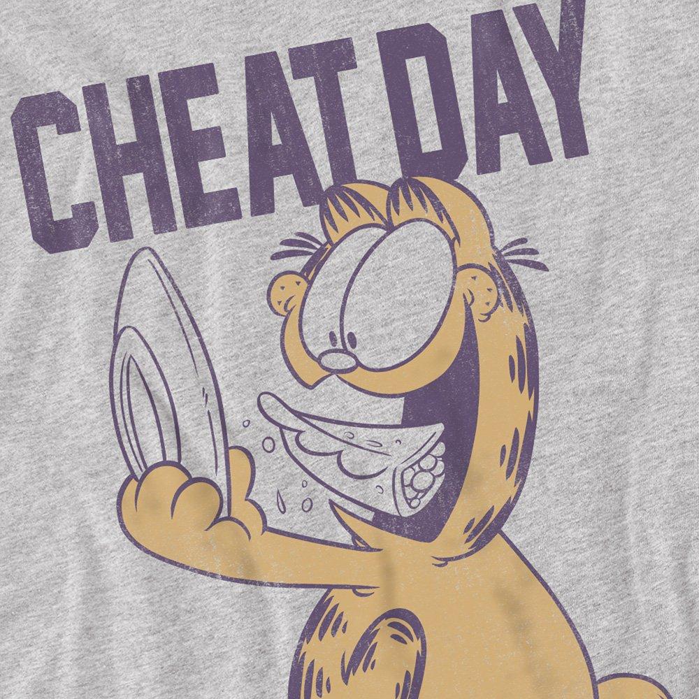 Grey - Garfield - Garfield Cheat Day T Shirt Athletic Heather - 2