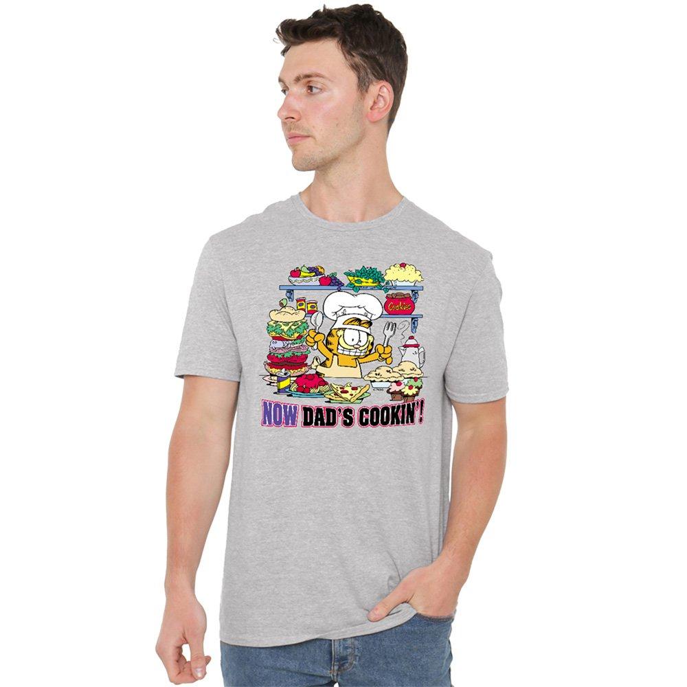 Grey - Garfield - Garfield Now Dads Cooking T Shirt Athletic Heathe - 1