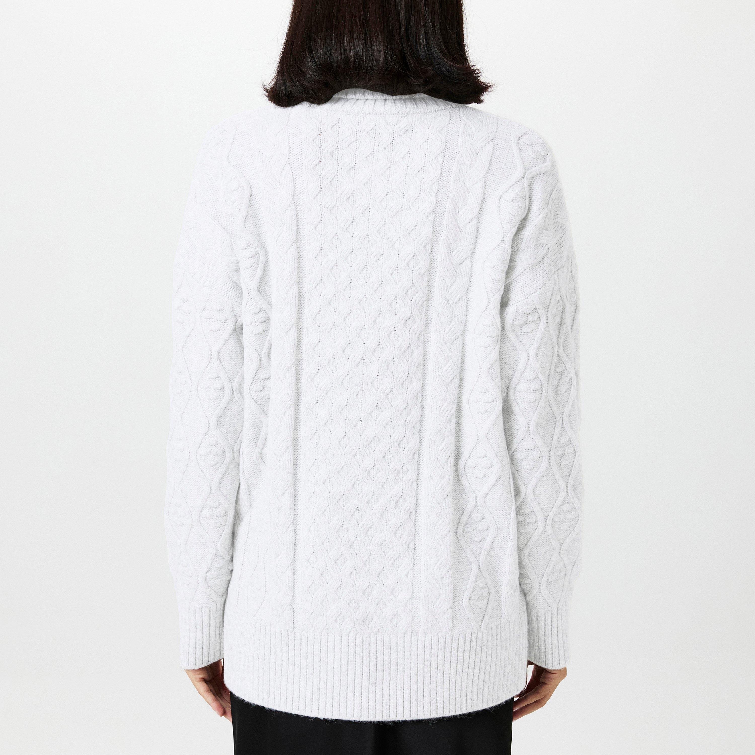 Grey - French Connection - Women's Makira Roll Crew Neck Jumper - 3