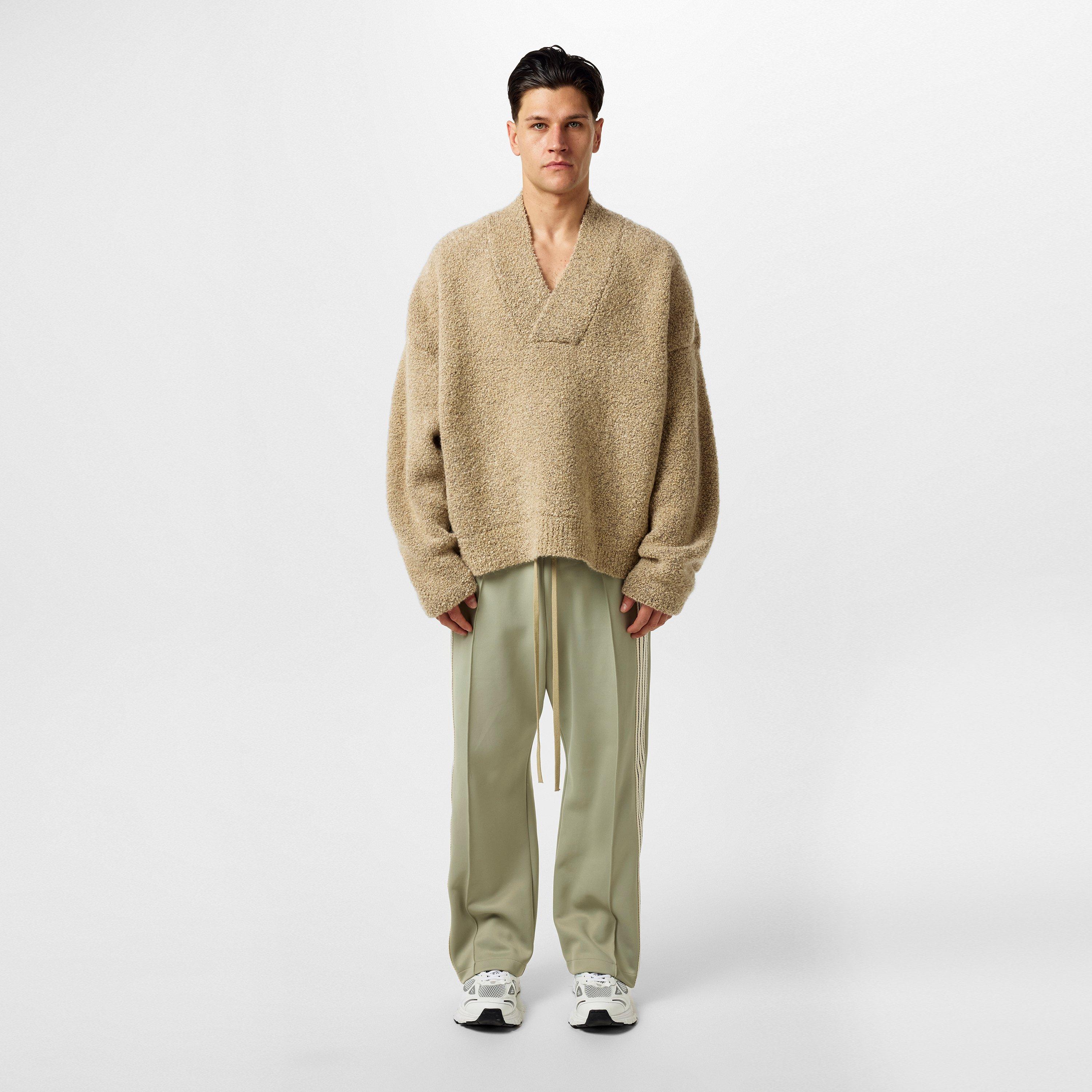 Paris Sky/Beige - Fear Of God - Overlapped V-Neck Sweater - 4