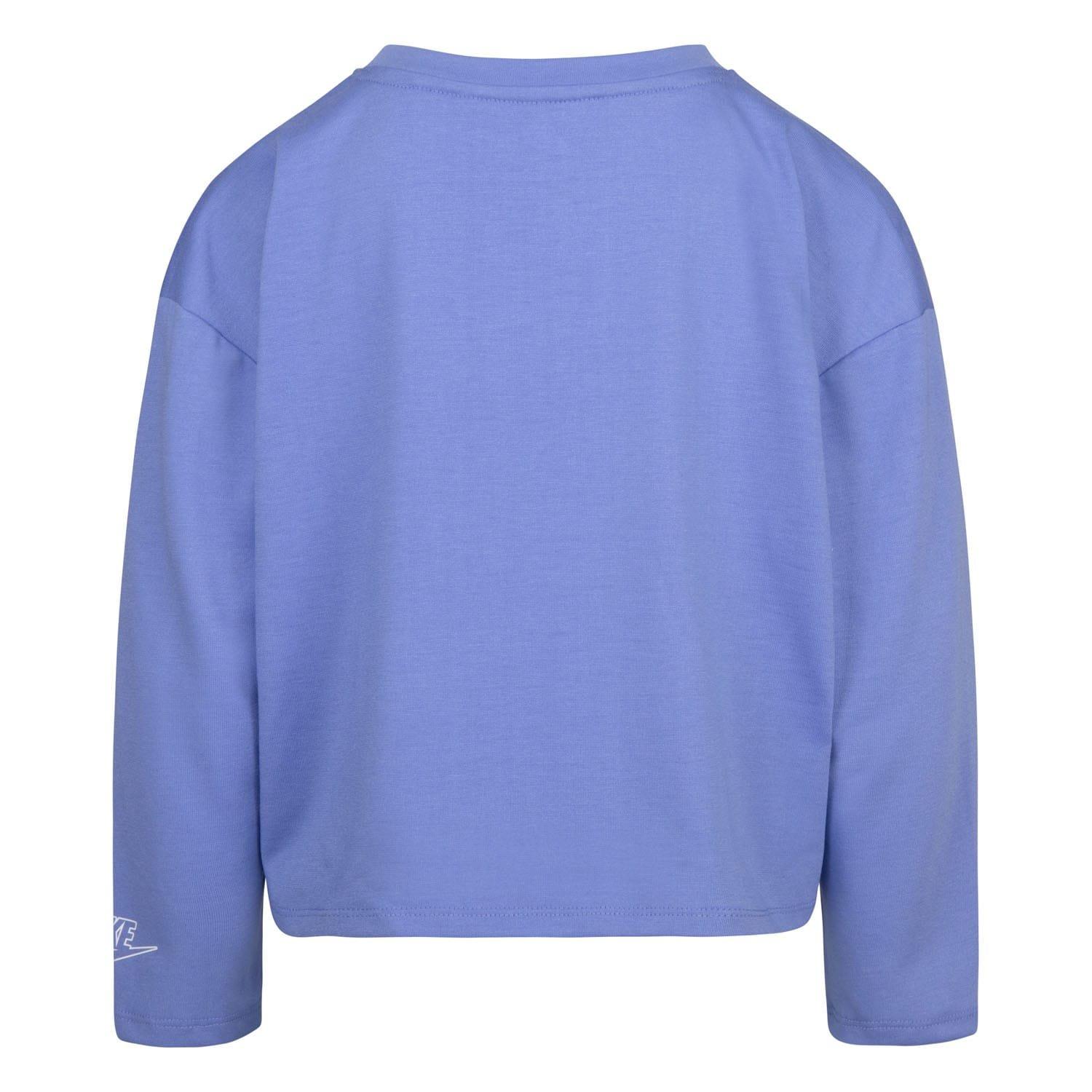 Blue - Nike - Notebook Long Sleeve Knit Top - 2