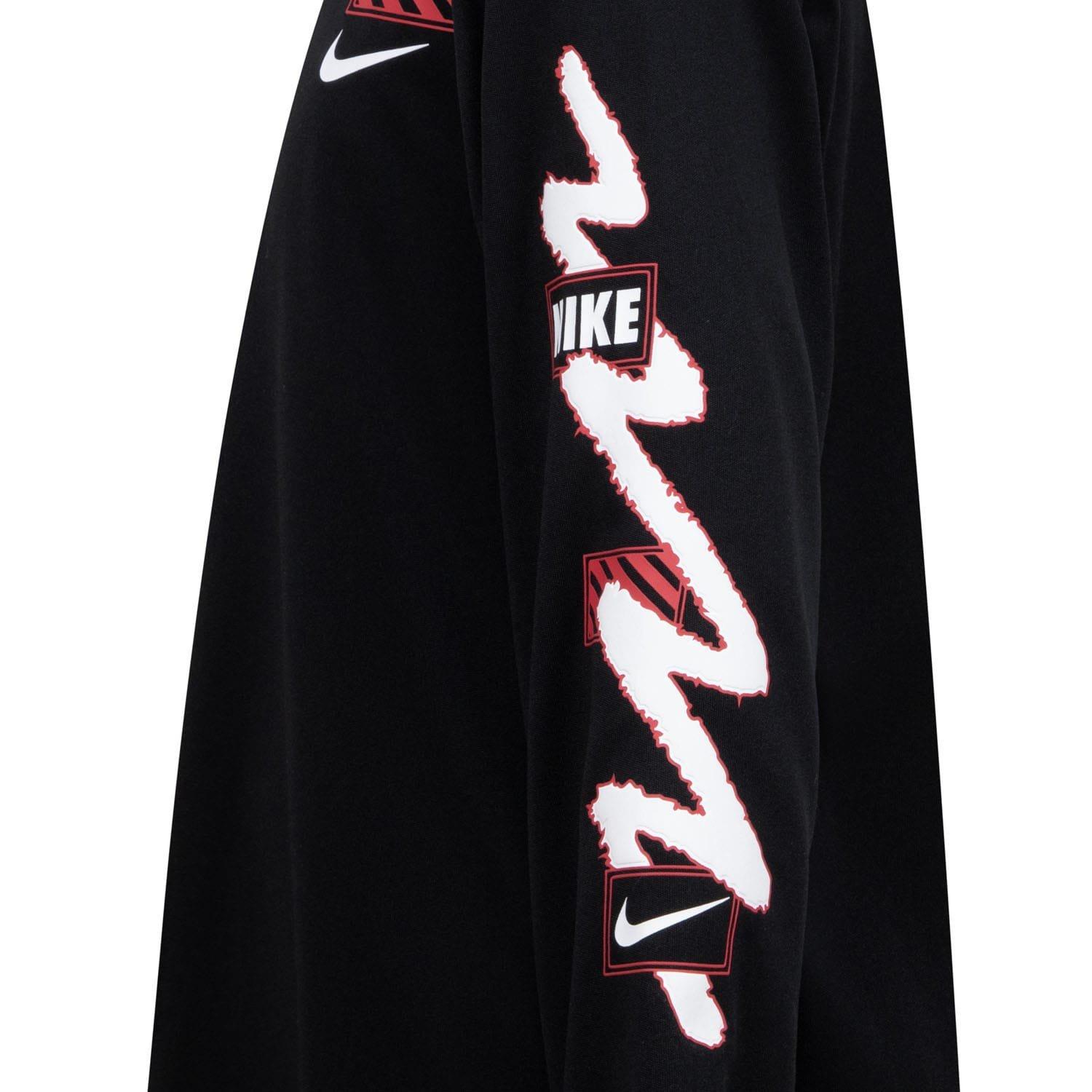 Black - Nike - ADP Swoosh Scribble Long Sleeve T-Shirt - 5