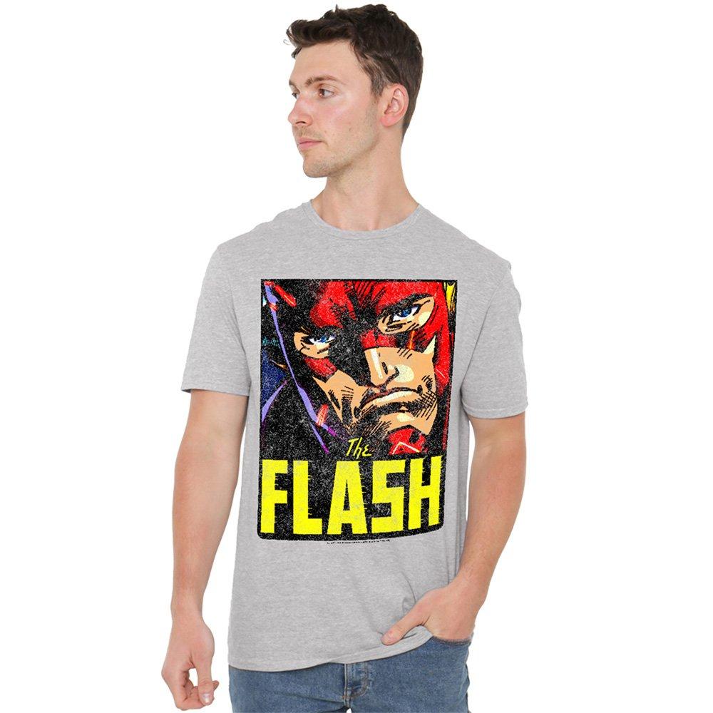Light Grey - DC Comics - The Flash Comic Panel T-Shirt Athletic Heather - 1