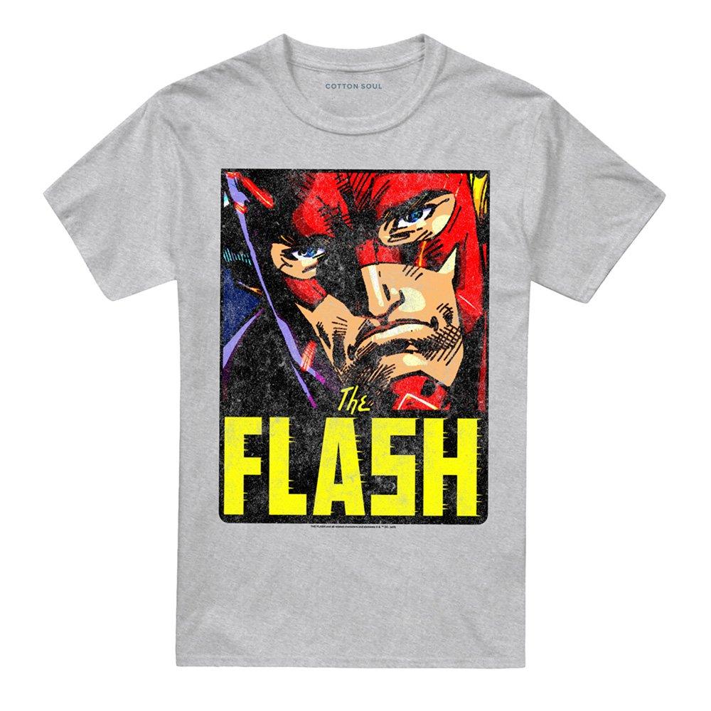 Light Grey - DC Comics - The Flash Comic Panel T-Shirt Athletic Heather - 4