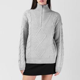 SoulCal Zip Cable Knit Top Womens