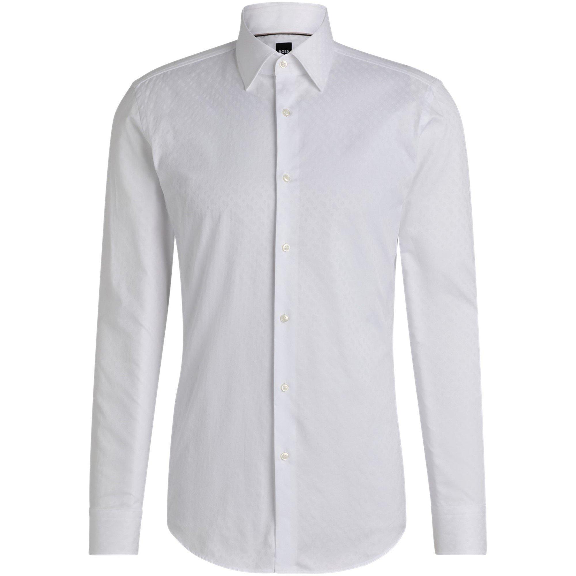 White 100 - Boss - Men's H-Hank-Kent-C1 Long Sleeve Shirt - 1