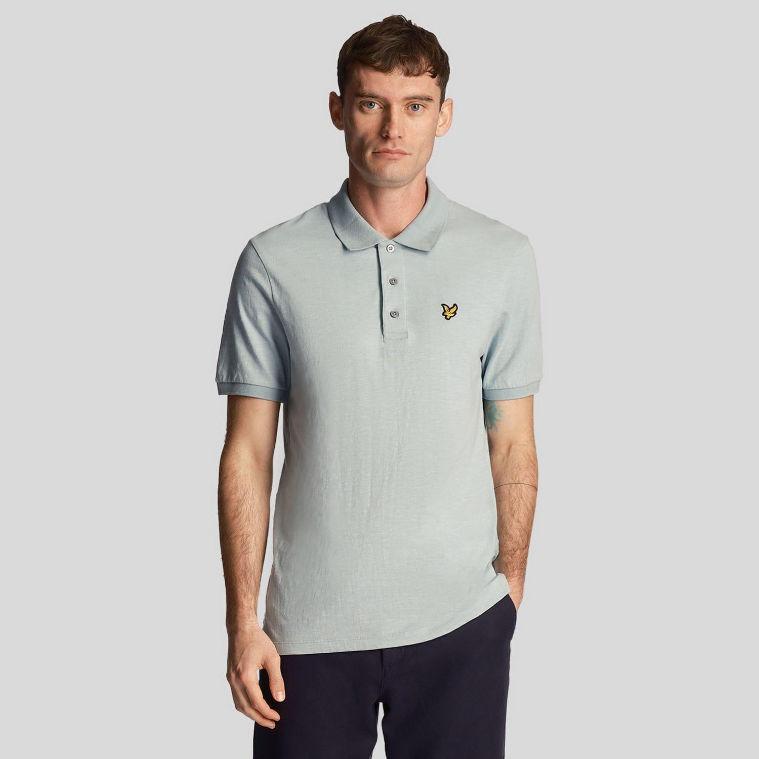Blue - Lyle and Scott - Slub Polo Shirt - 1