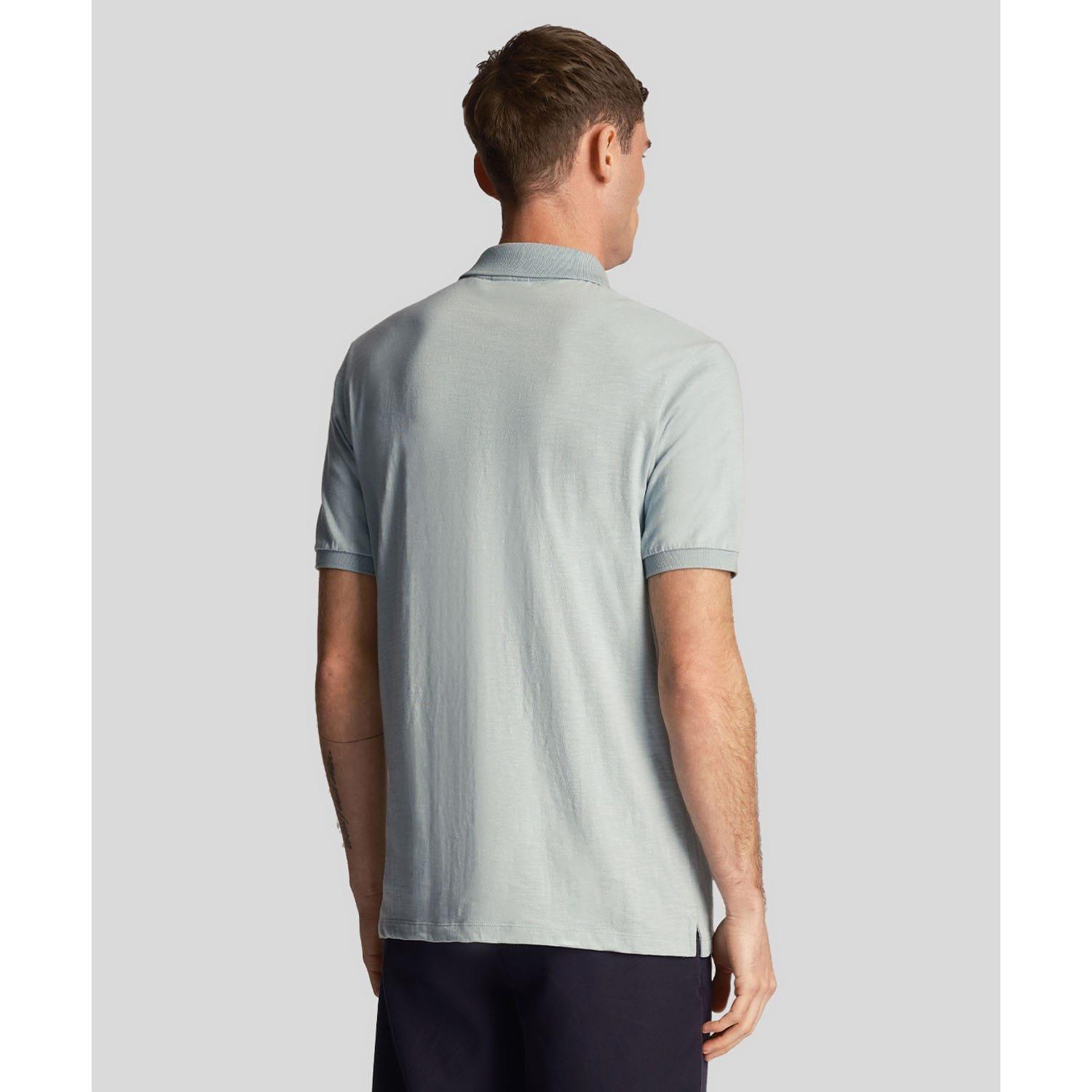 Blue - Lyle and Scott - Slub Polo Shirt - 2