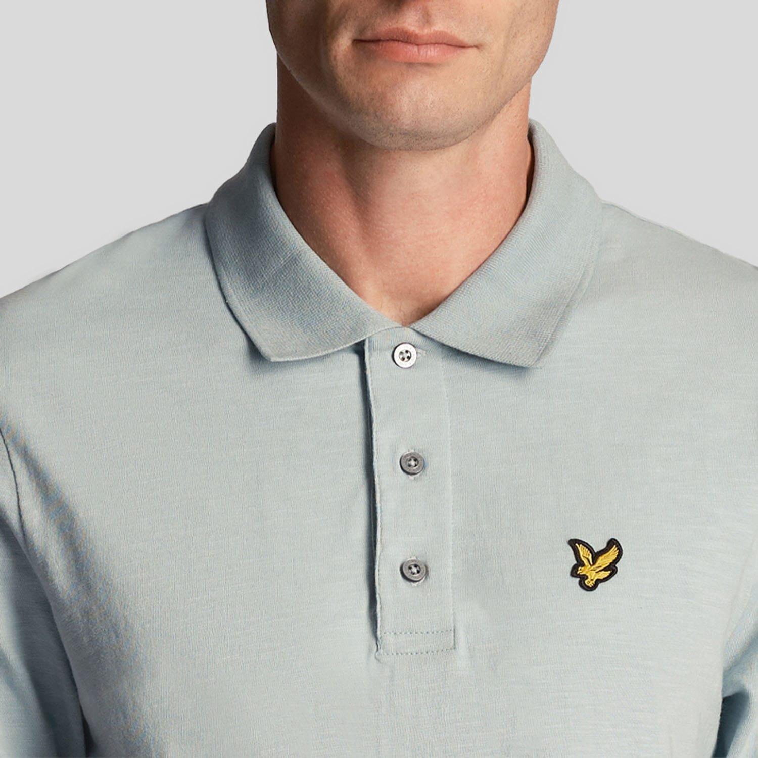 Blue - Lyle and Scott - Slub Polo Shirt - 3