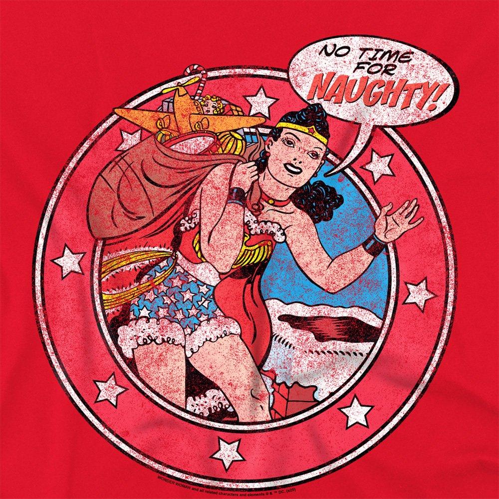 Red - DC Comics - Wonder Woman Vintage Christmas No Time For Naughty - 2