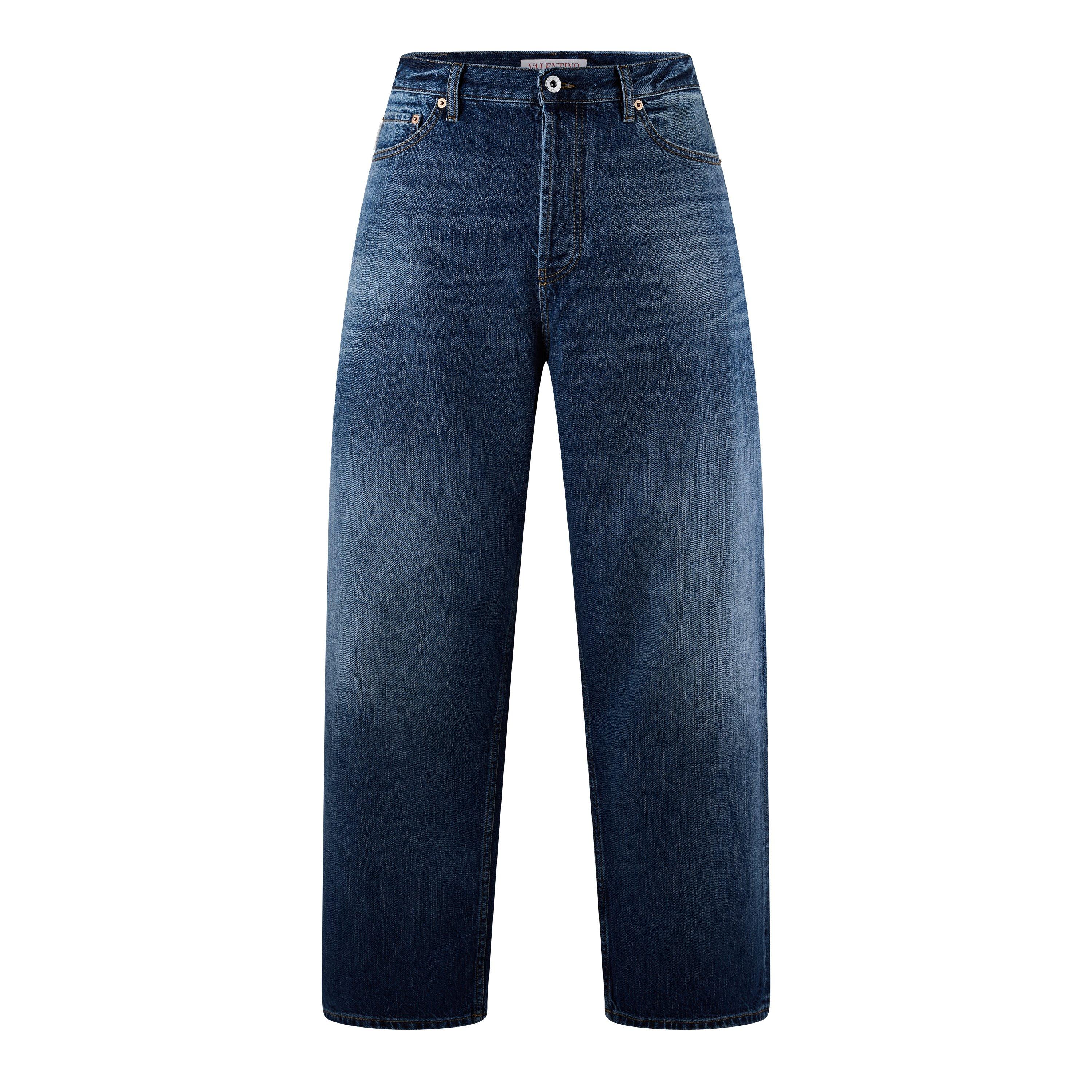 Medium Blue - Valentino - Denim Trousers - 5
