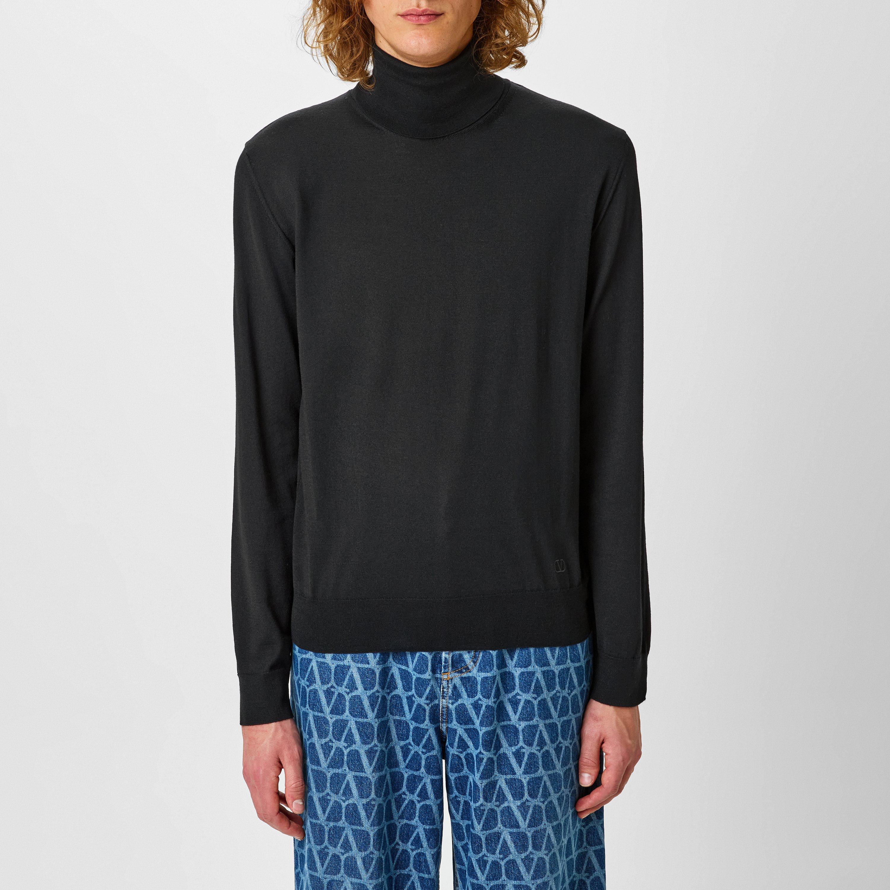 Black - Valentino - Knit Turtleneck Jumper - 1