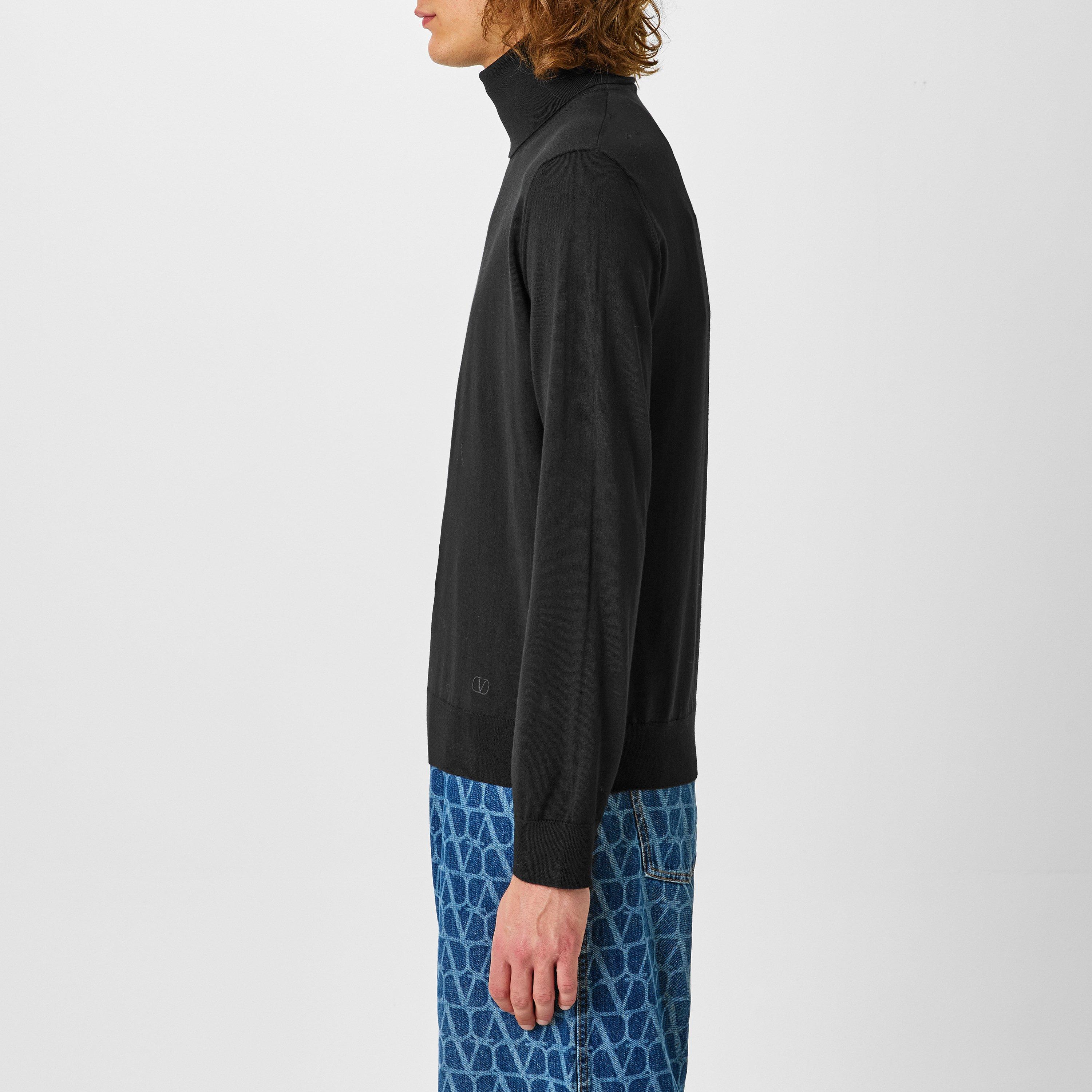 Black - Valentino - Knit Turtleneck Jumper - 2