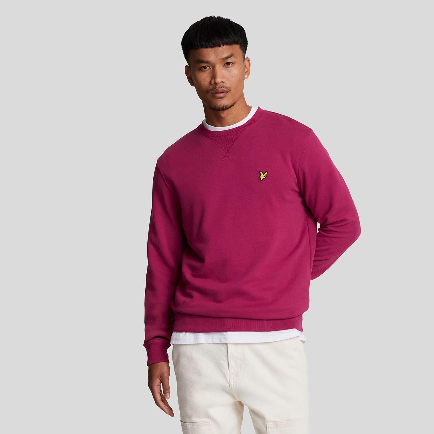Burgundy - Lyle and Scott - Crewneck Sweatshirt - 1