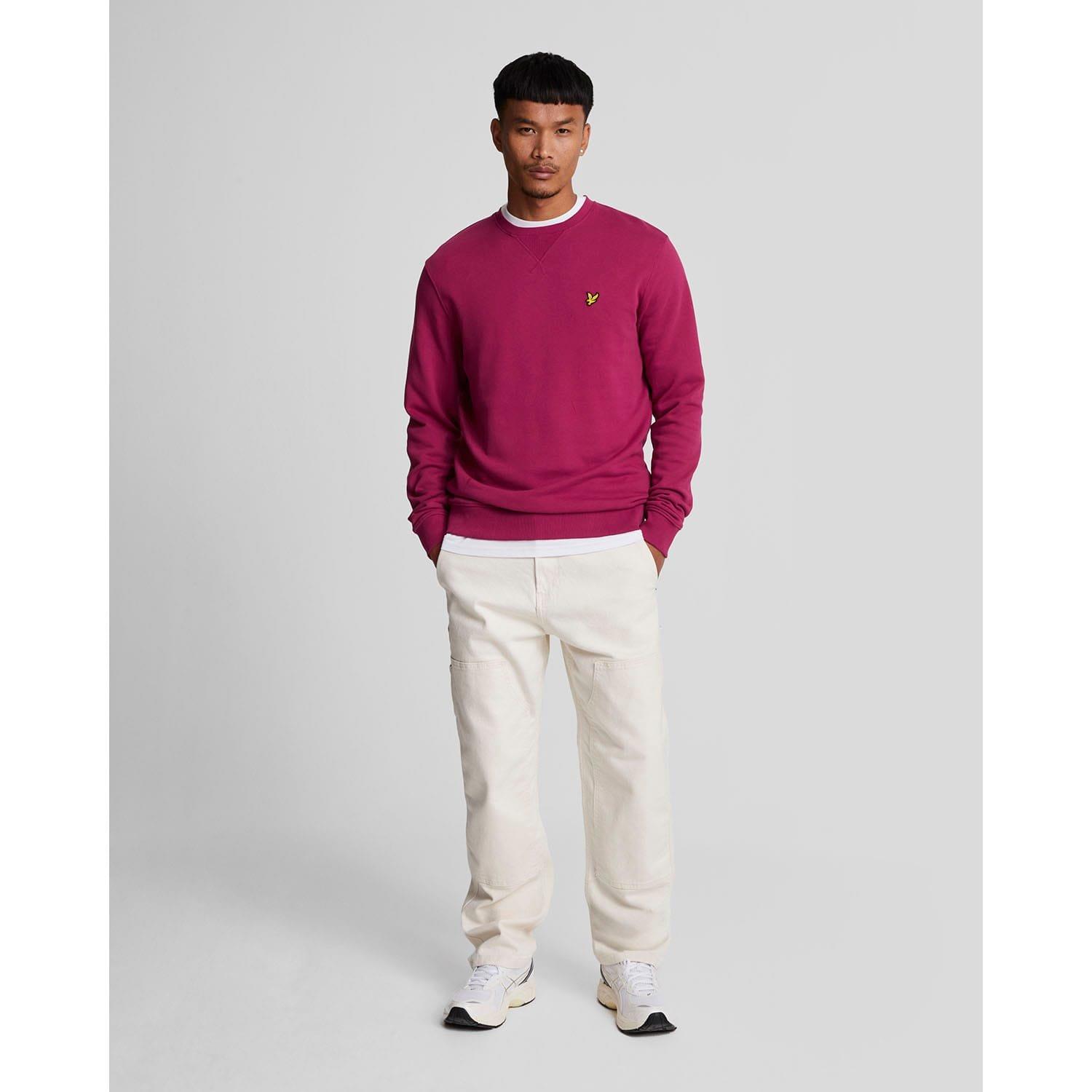 Burgundy - Lyle and Scott - Crewneck Sweatshirt - 2