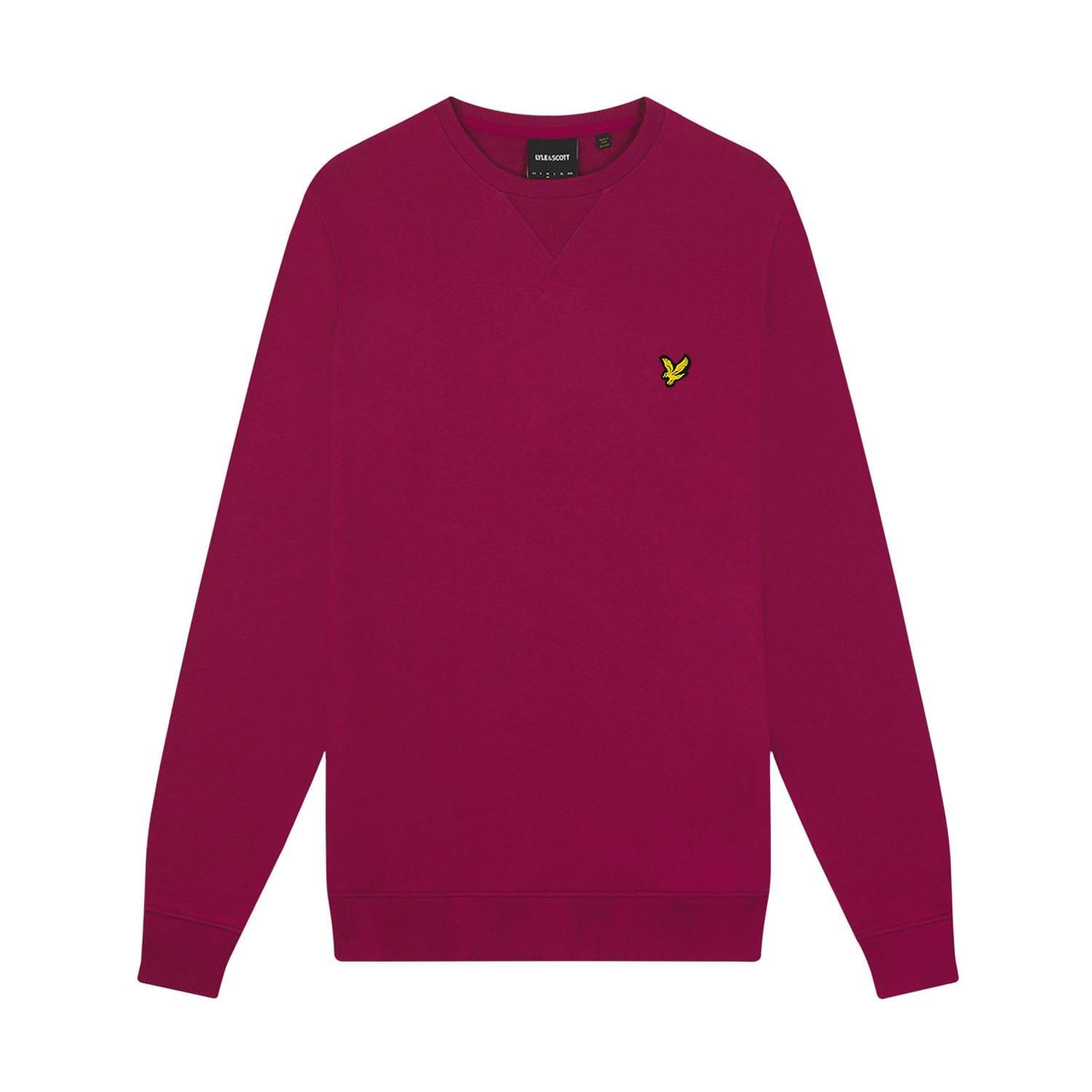 Burgundy - Lyle and Scott - Crewneck Sweatshirt - 5
