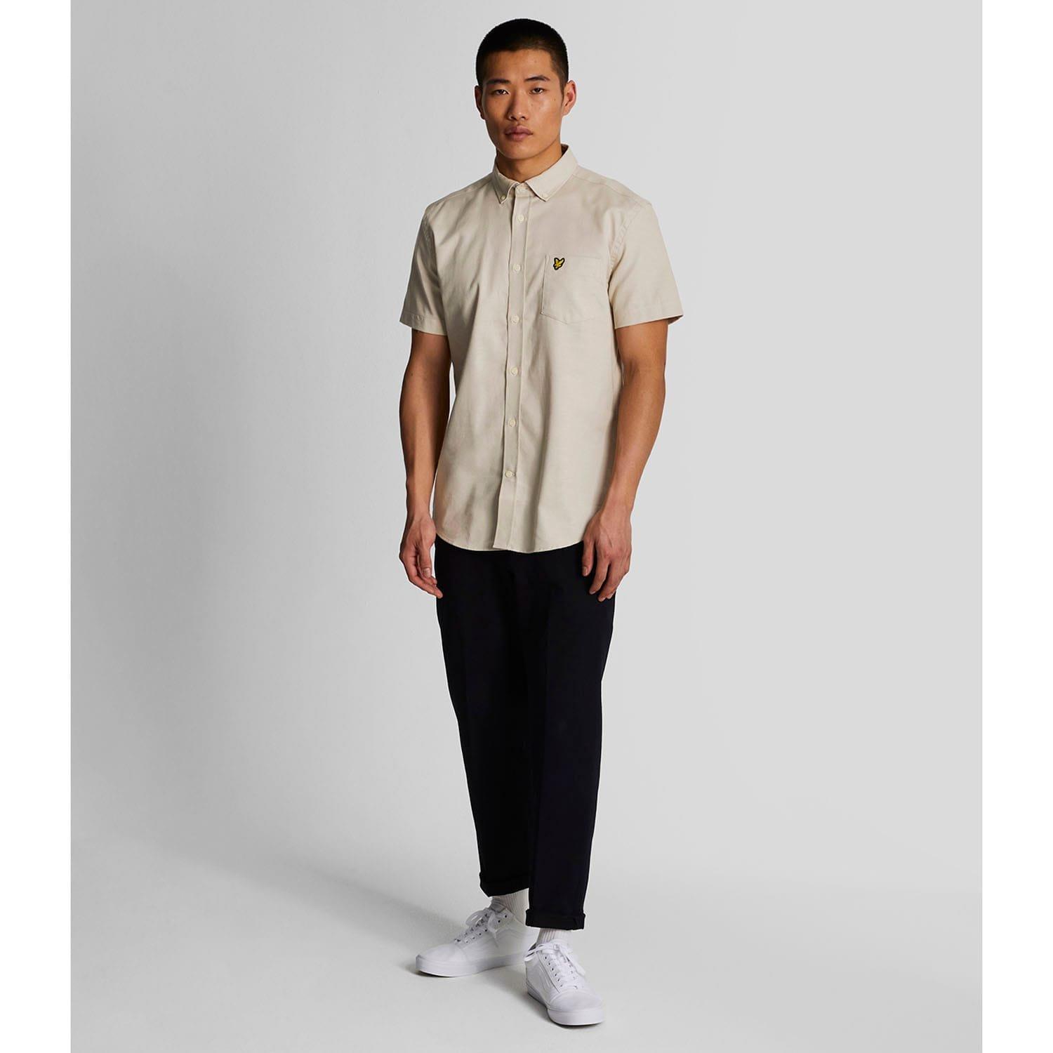 Cream - Lyle and Scott - Cotton Slub Short Sleeve Shirt - 2