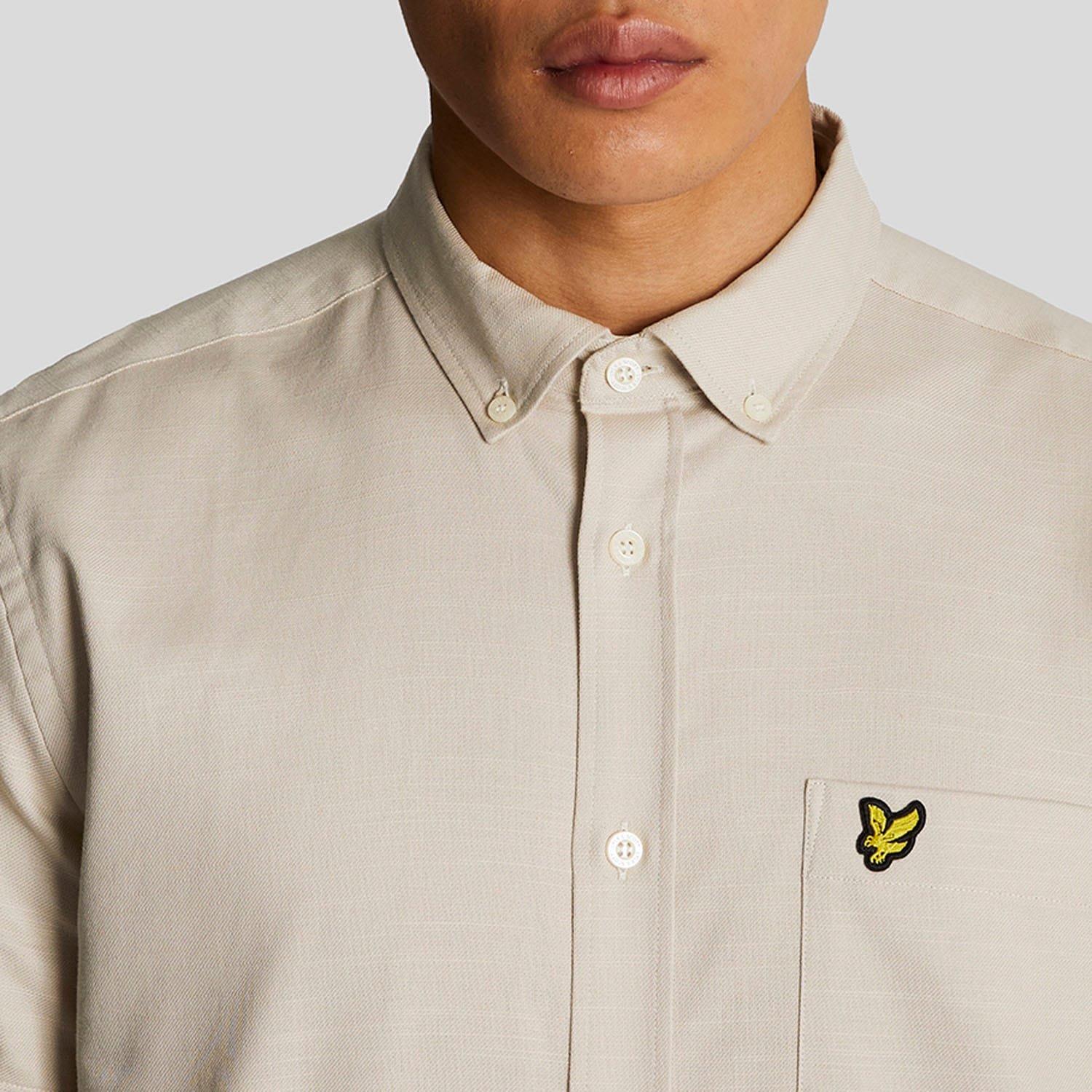 Cream - Lyle and Scott - Cotton Slub Short Sleeve Shirt - 4