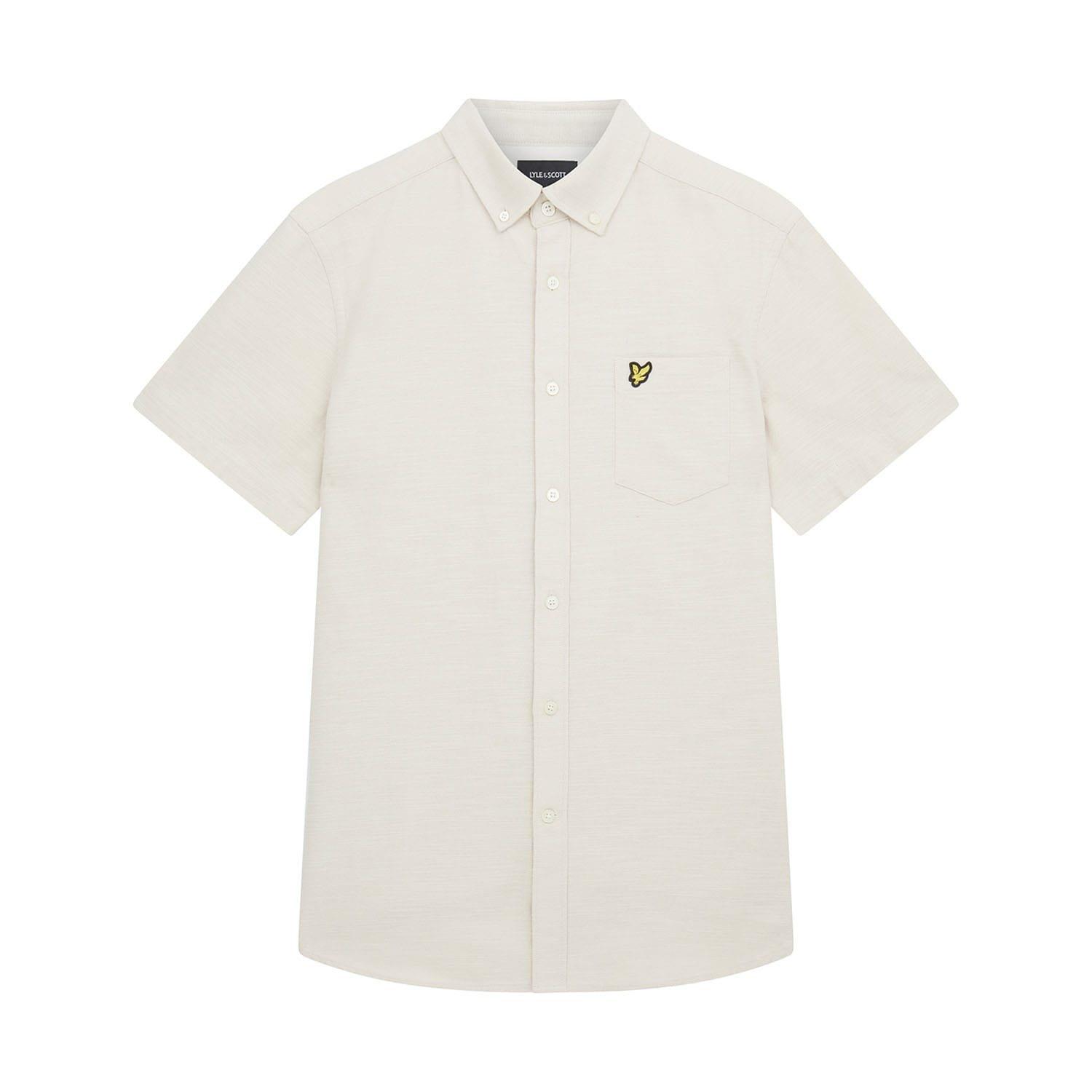 Cream - Lyle and Scott - Cotton Slub Short Sleeve Shirt - 5