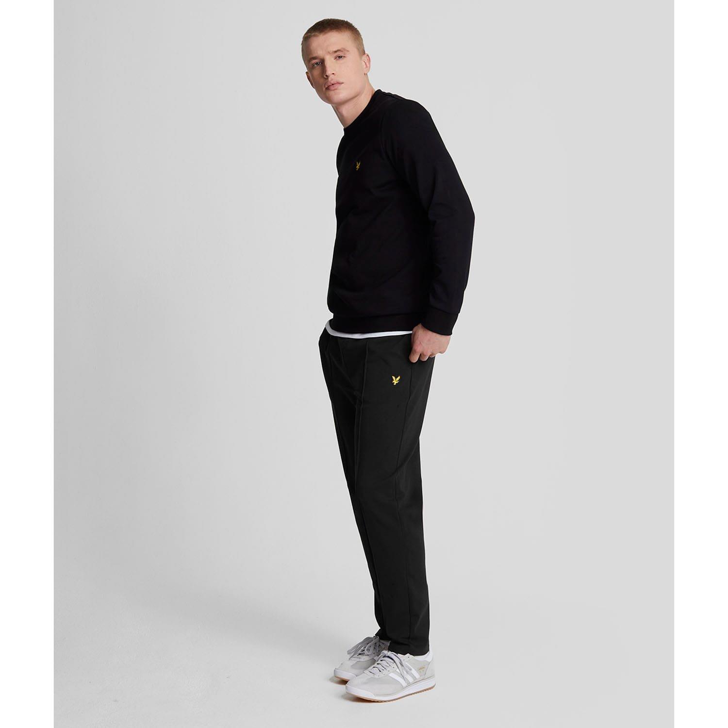 Black - Lyle and Scott - Pintuck Interlock Sweatpants - 2