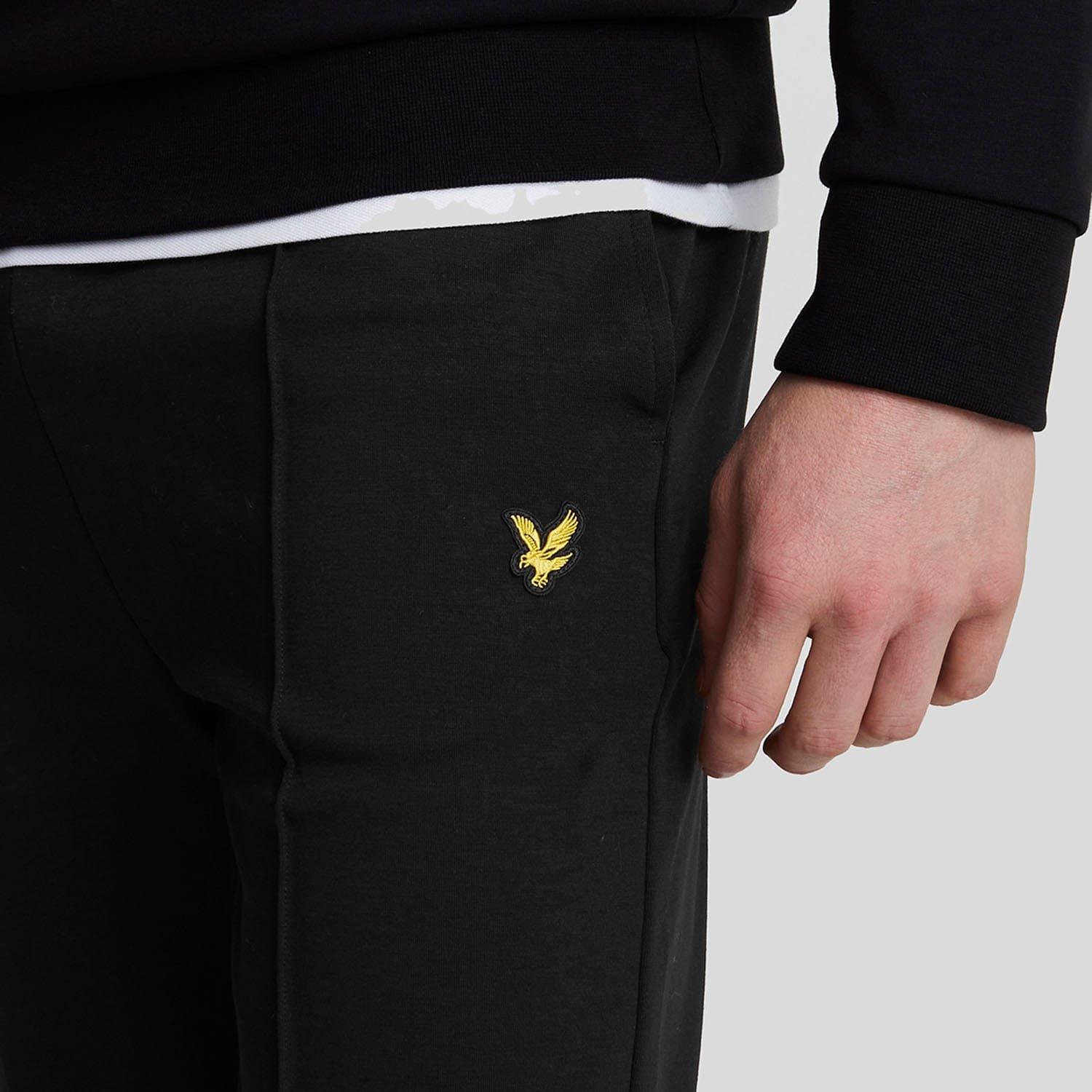 Black - Lyle and Scott - Pintuck Interlock Sweatpants - 4