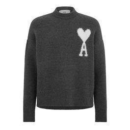 Ami Paris De Coeur Crew Neck Sweater