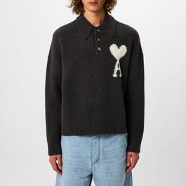 Ami Paris De Coeur Knit Polo