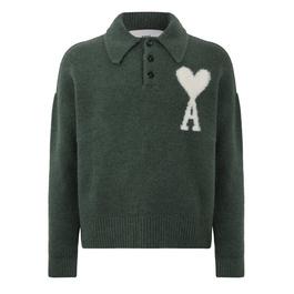 Ami Paris De Coeur Knit Polo