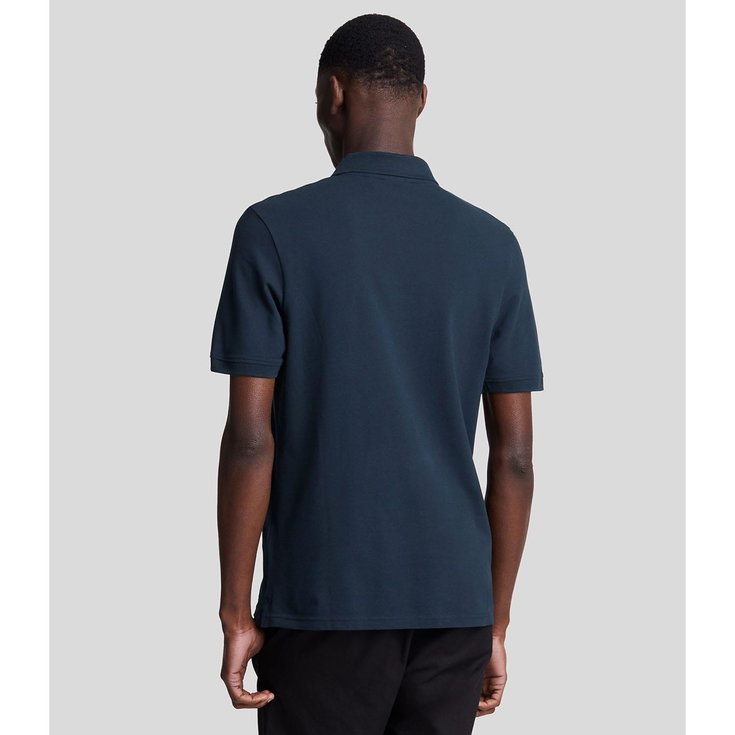 Navy - Lyle and Scott - Zip Polo Shirt - 3