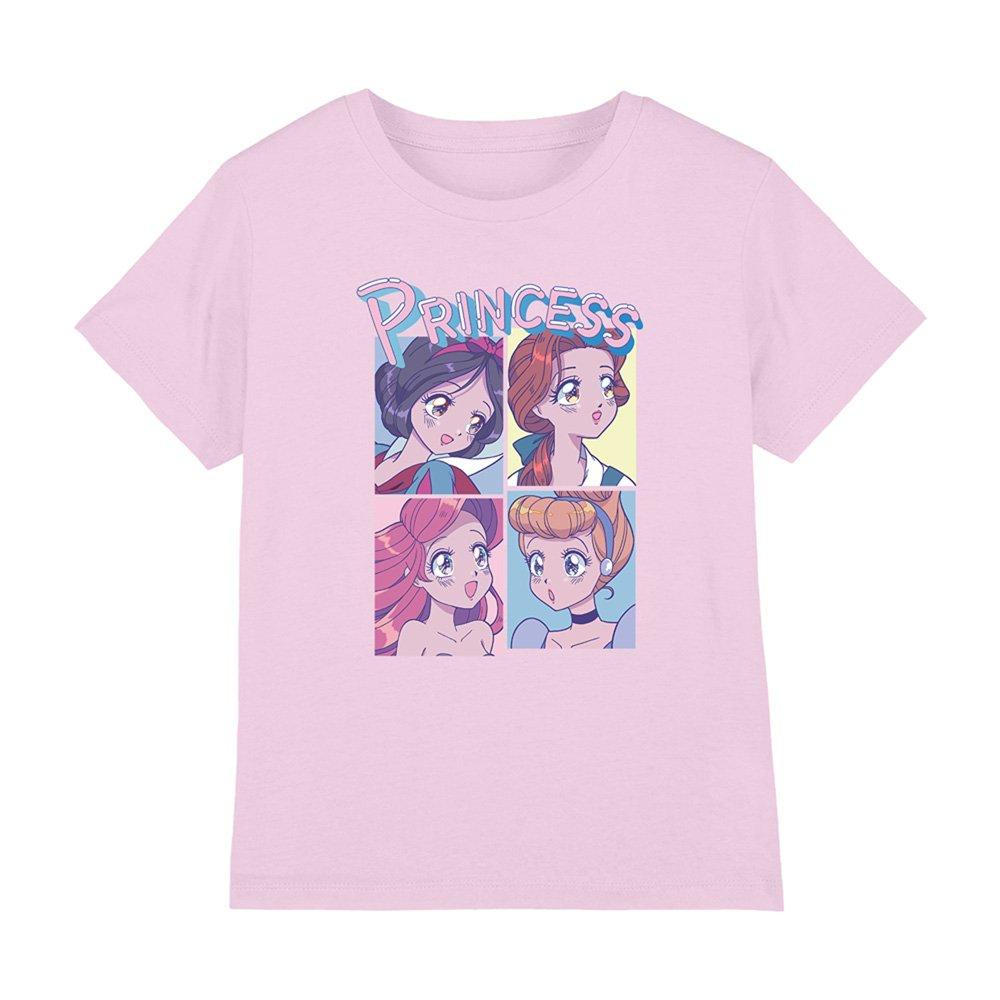 Light Pink - Disney - Little Mermaid Anime Four Box Girls T-Shirt Light - 1