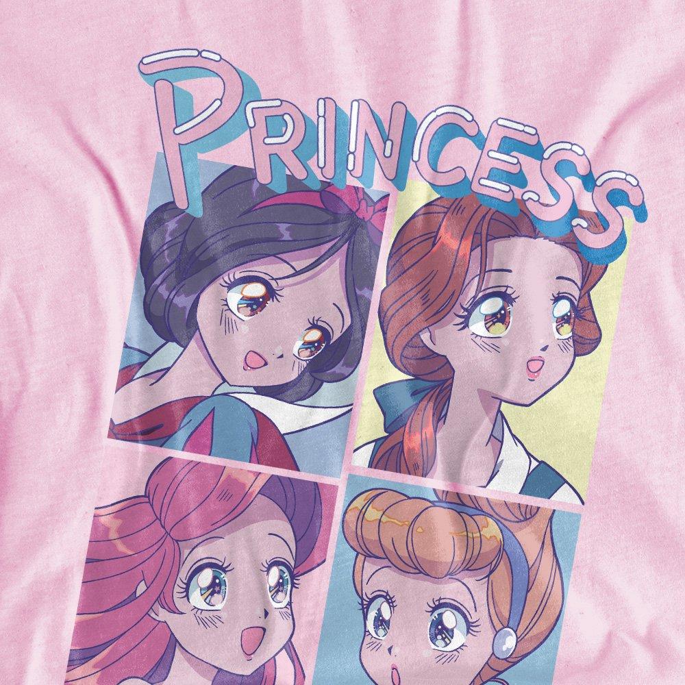 Light Pink - Disney - Little Mermaid Anime Four Box Girls T-Shirt Light - 2