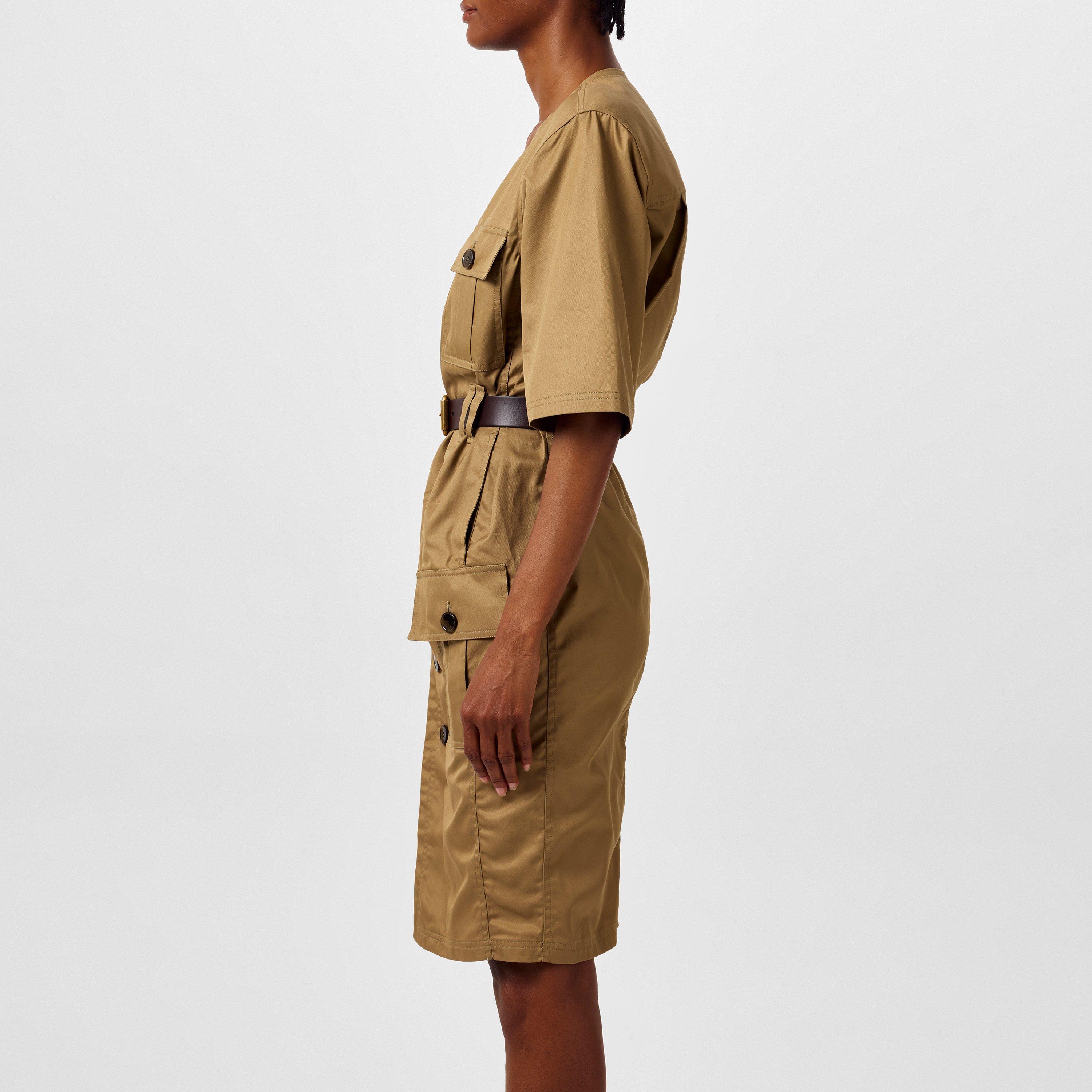 BEIGE FONCE - Saint Laurent - Saharienne Dress - 2