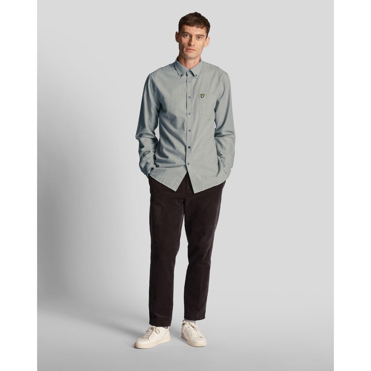 Blue - Lyle and Scott - Cotton Linen Button Down Shirt - 2